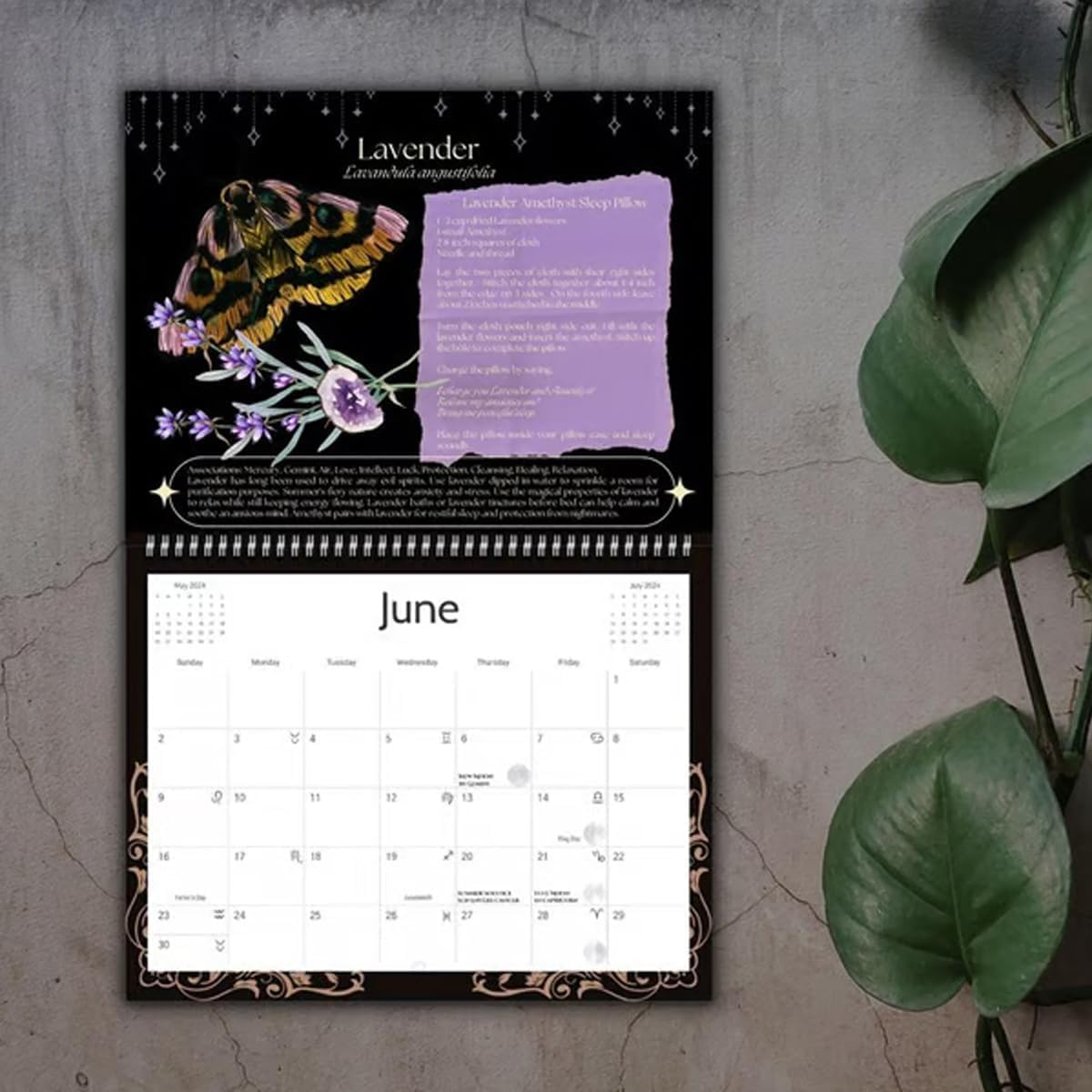 2025 Magical Herbs Calendar - 12 Month Seasonal Herbal Recipe & Spell Ritual Planner for Herbalists and Plant Lovers | Perfect for Kitchen Decor, Witchcraft Practice & Gift Giving
