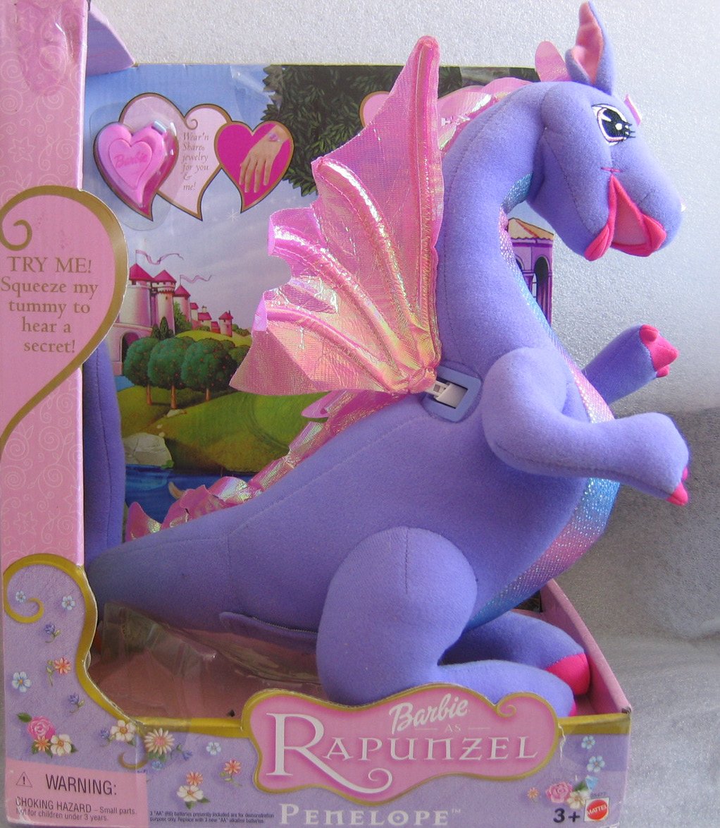 Barbie Rapunzel Talking Penelope Dragon Doll, 13.5