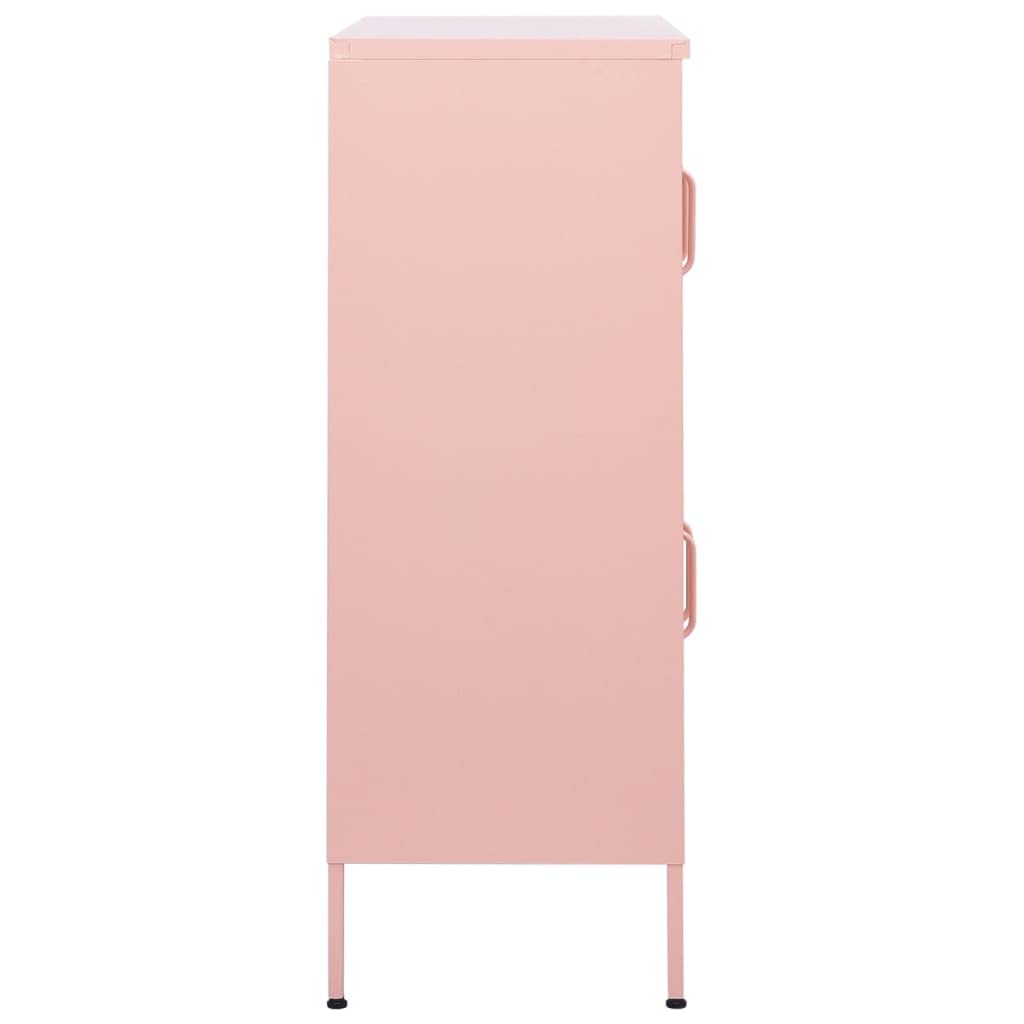 FAMIROSA 4-Door Steel Storage Cabinet with Adjustable Shelves - 31.5