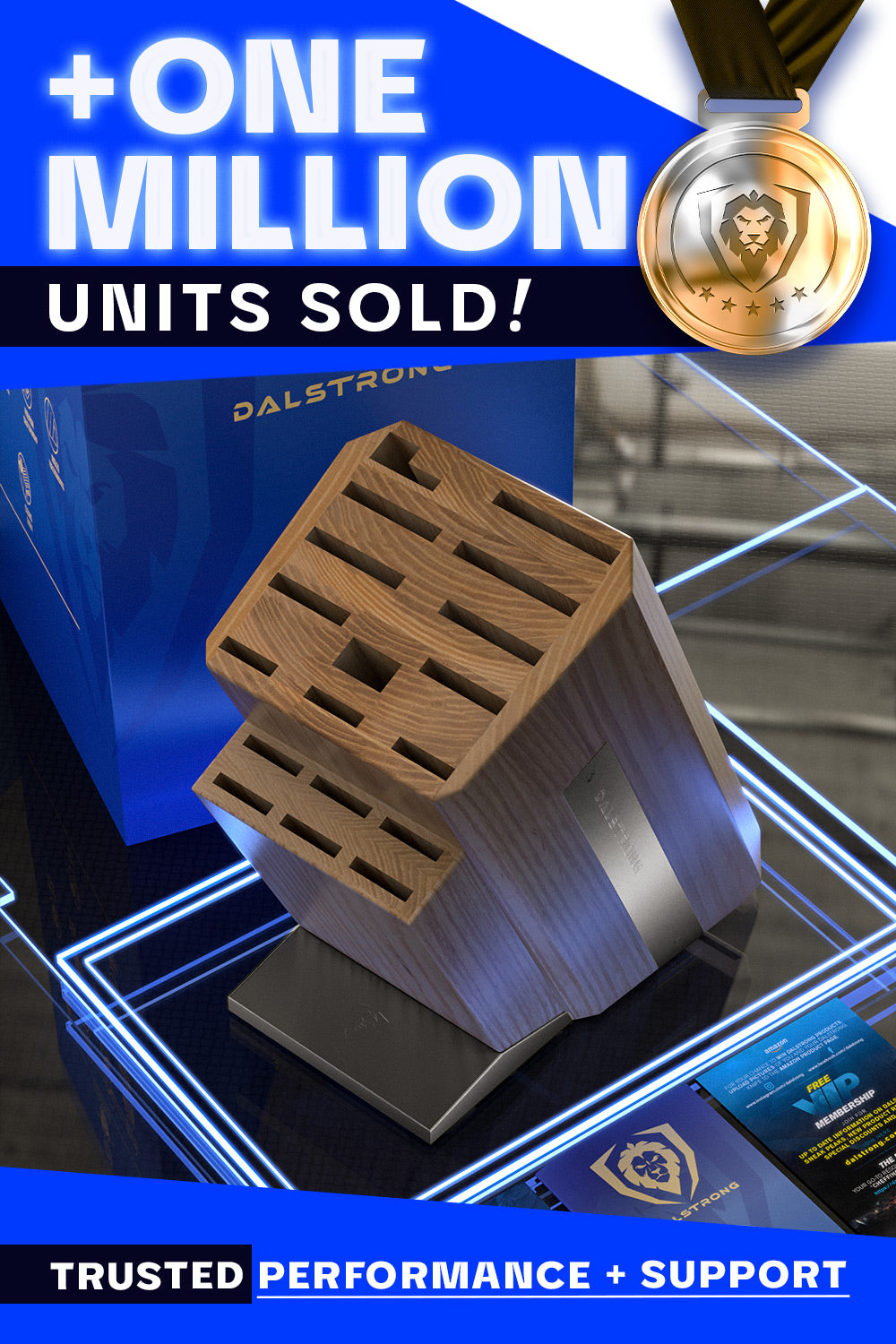 Premium Universal Knife Block Set - 18 Slots for Kitchen Knives | Dalstrong © Knife Holder | Perfect for Home Chefs & Professional Kitchens