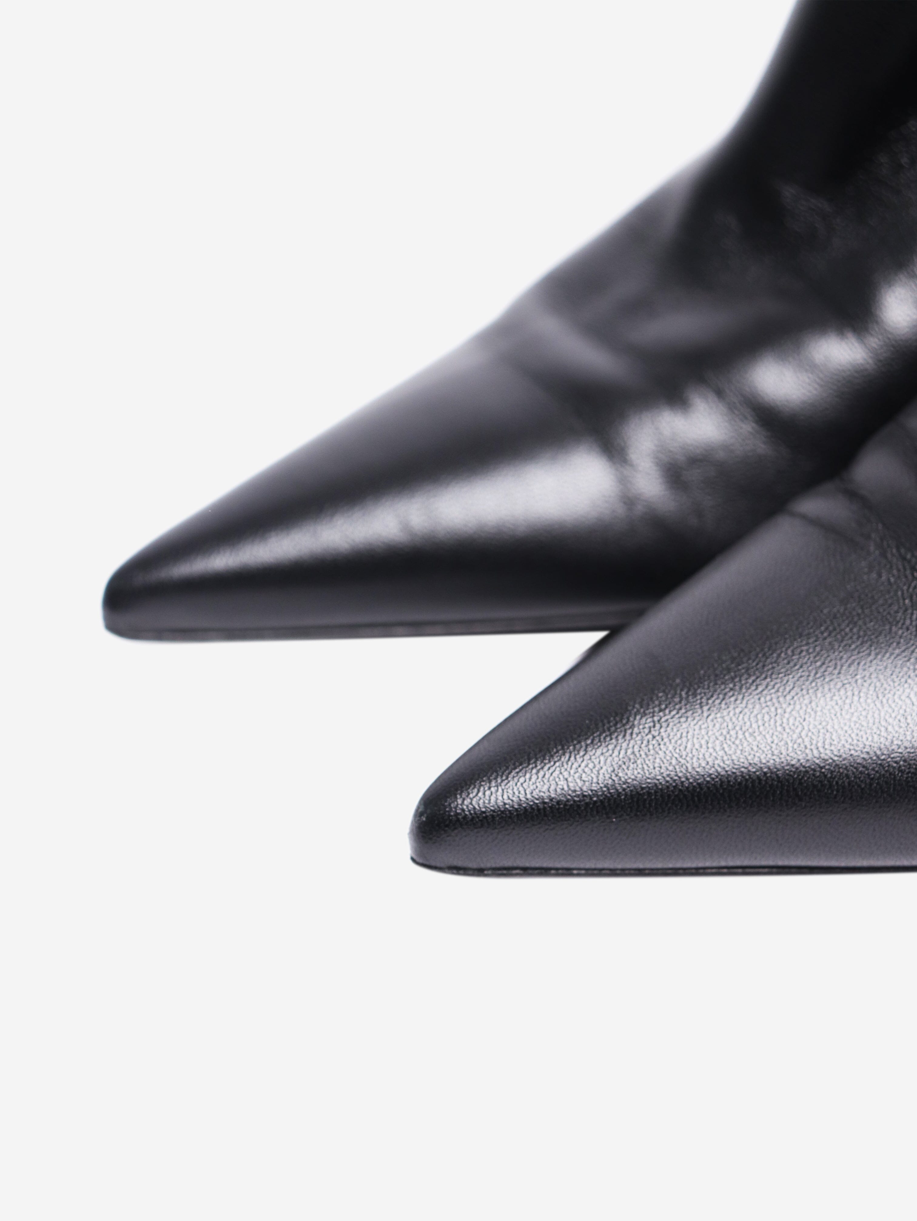 Black Leather Ankle Boots for Women - Size EU 37 (US 7) - Stylish & Comfortable for Casual Wear, Office & Night Out