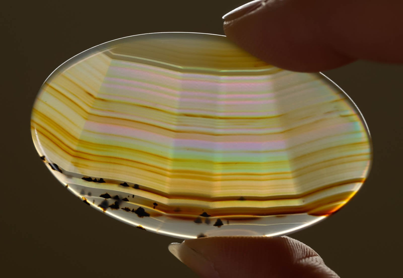 IRIS AGATE Crystal Cabochon Oval - Natural Gemstone for Jewelry Making, Healing Crystals & DIY Crafts - Perfect for Pendants, Rings & Spiritual Decor (Item #37864)