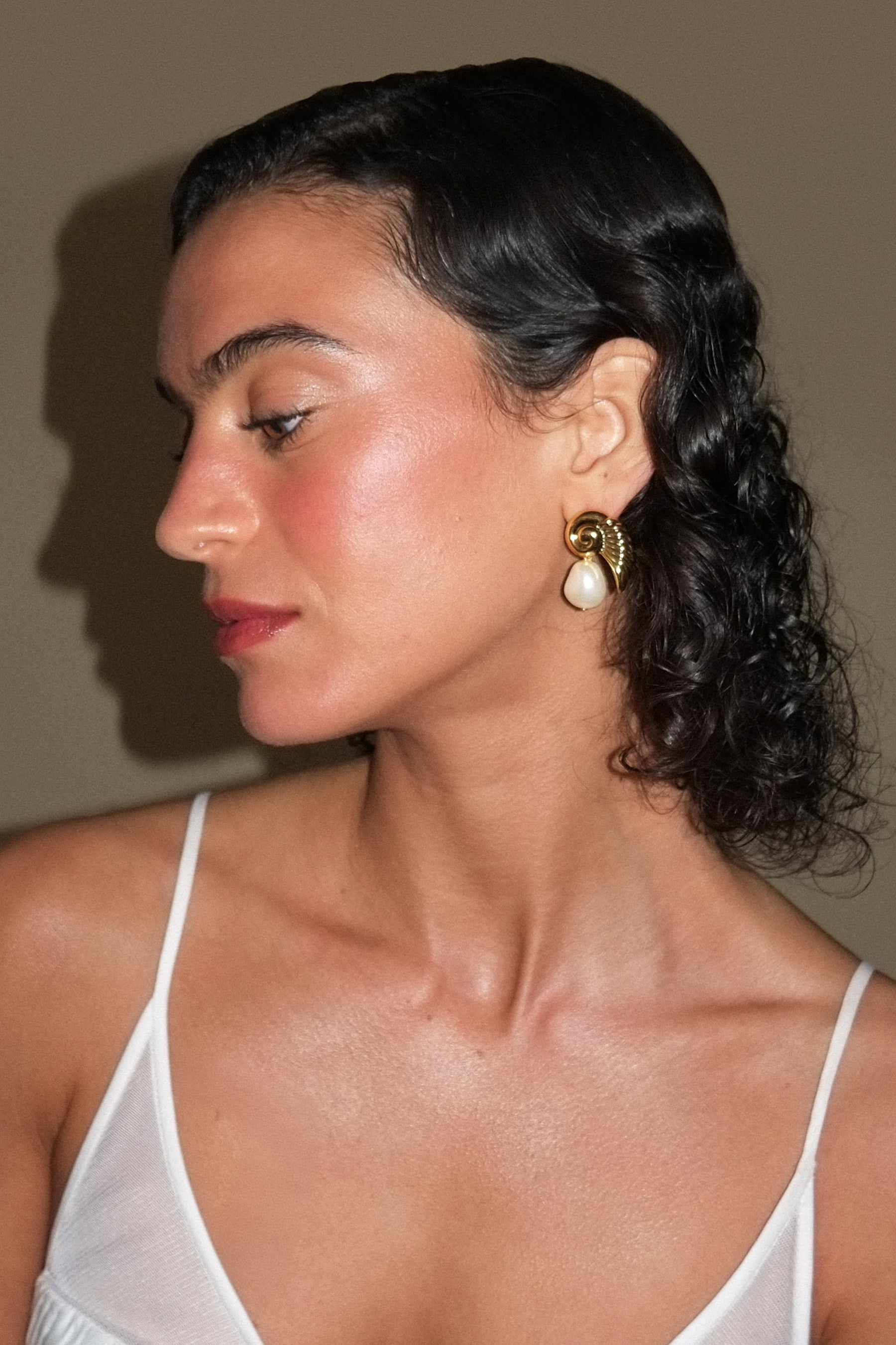 Denise Winged Pearl Drop Earrings for Women - Elegant Dangle Earrings with Crystal Accents - Perfect for Weddings, Parties & Special Occasions