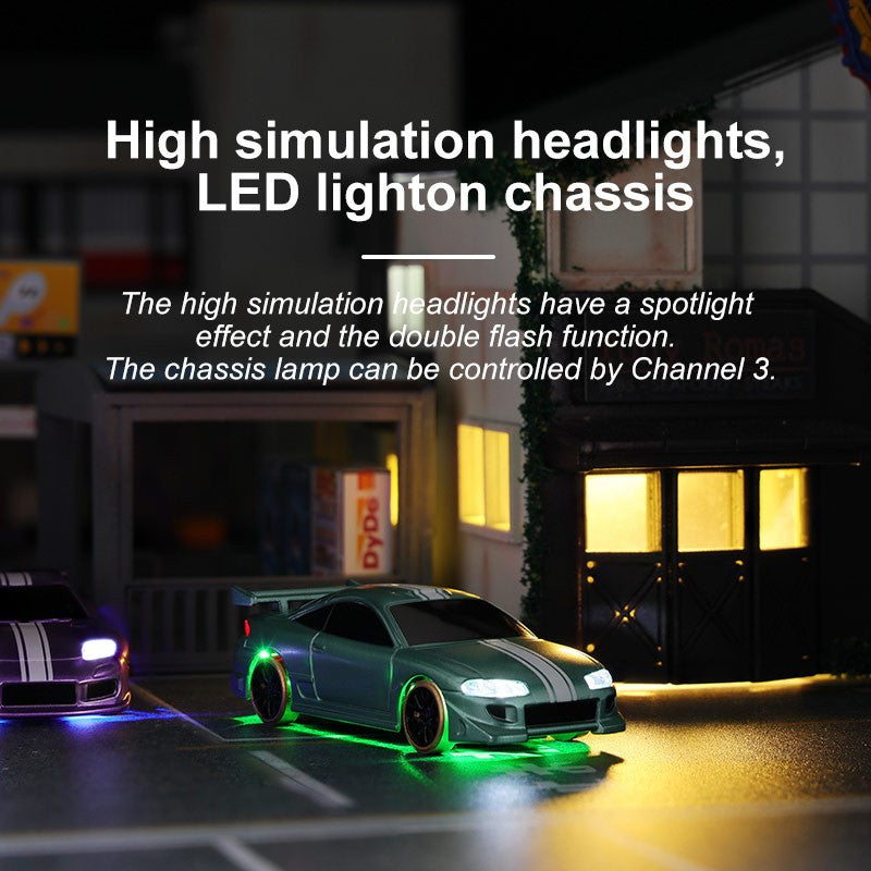 Turbo Racing C61 C62 C63 C64 RC Drift Car 1:76 Scale Mini Remote Control Vehicle with Built-in Gyroscope - Perfect for Indoor Racing, Drift Competitions & Collectors