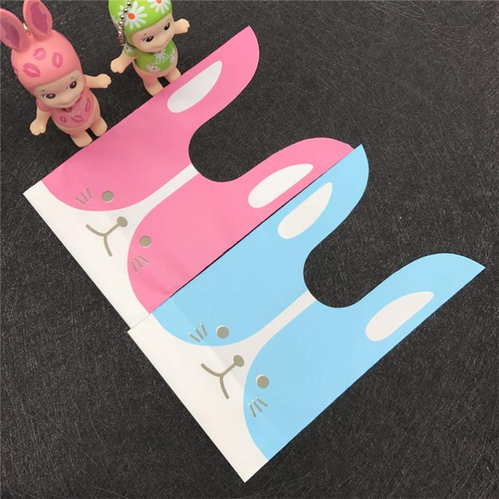 50pcs Eco-Friendly Bunny Goodie Bags for Christmas Party, Candy Treats, Lollipop Wrapping | Perfect for Holiday Gifts, Birthday Favors, Baby Showers & School Events