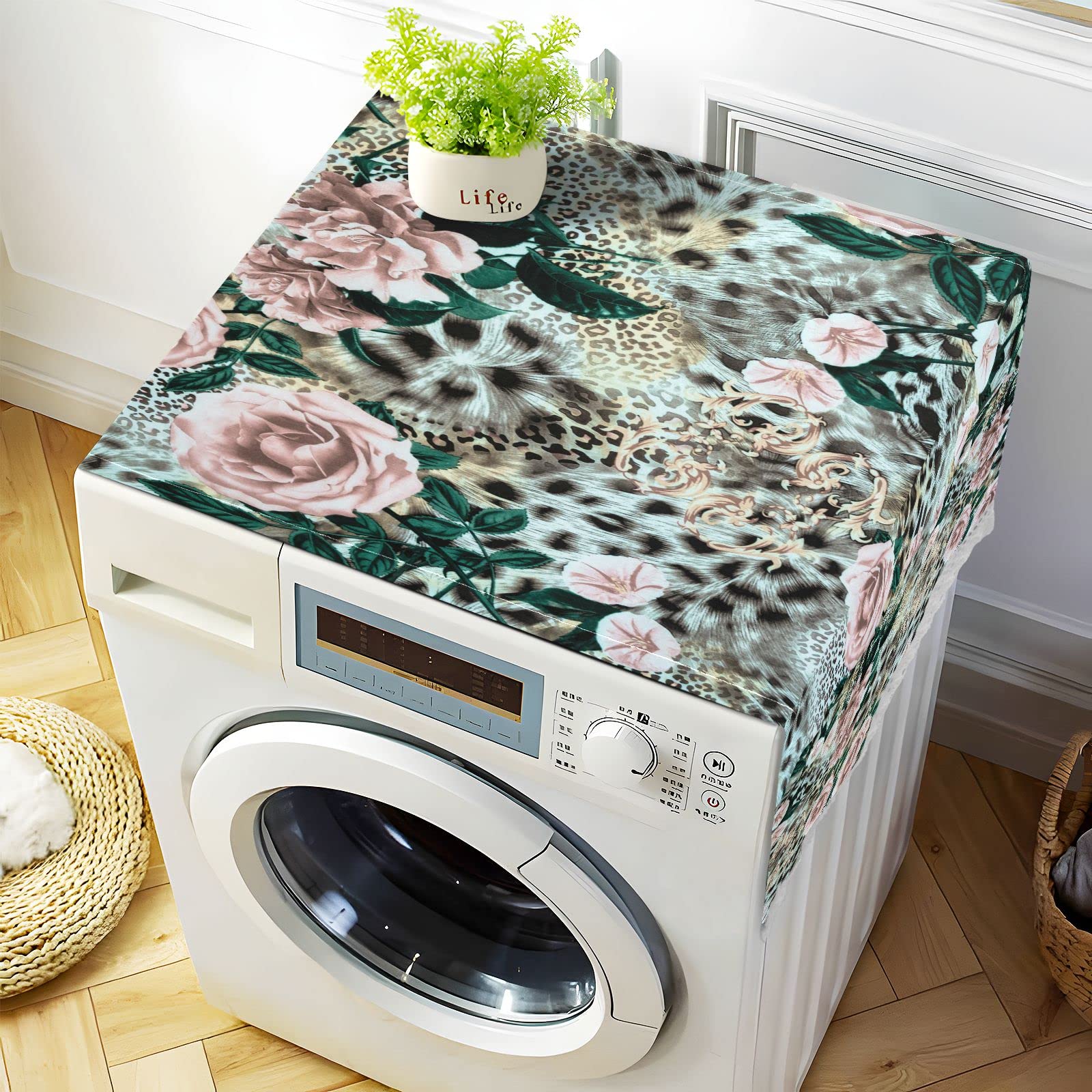 Waterproof Tiger Leopard Print Washing Machine Cover - 51