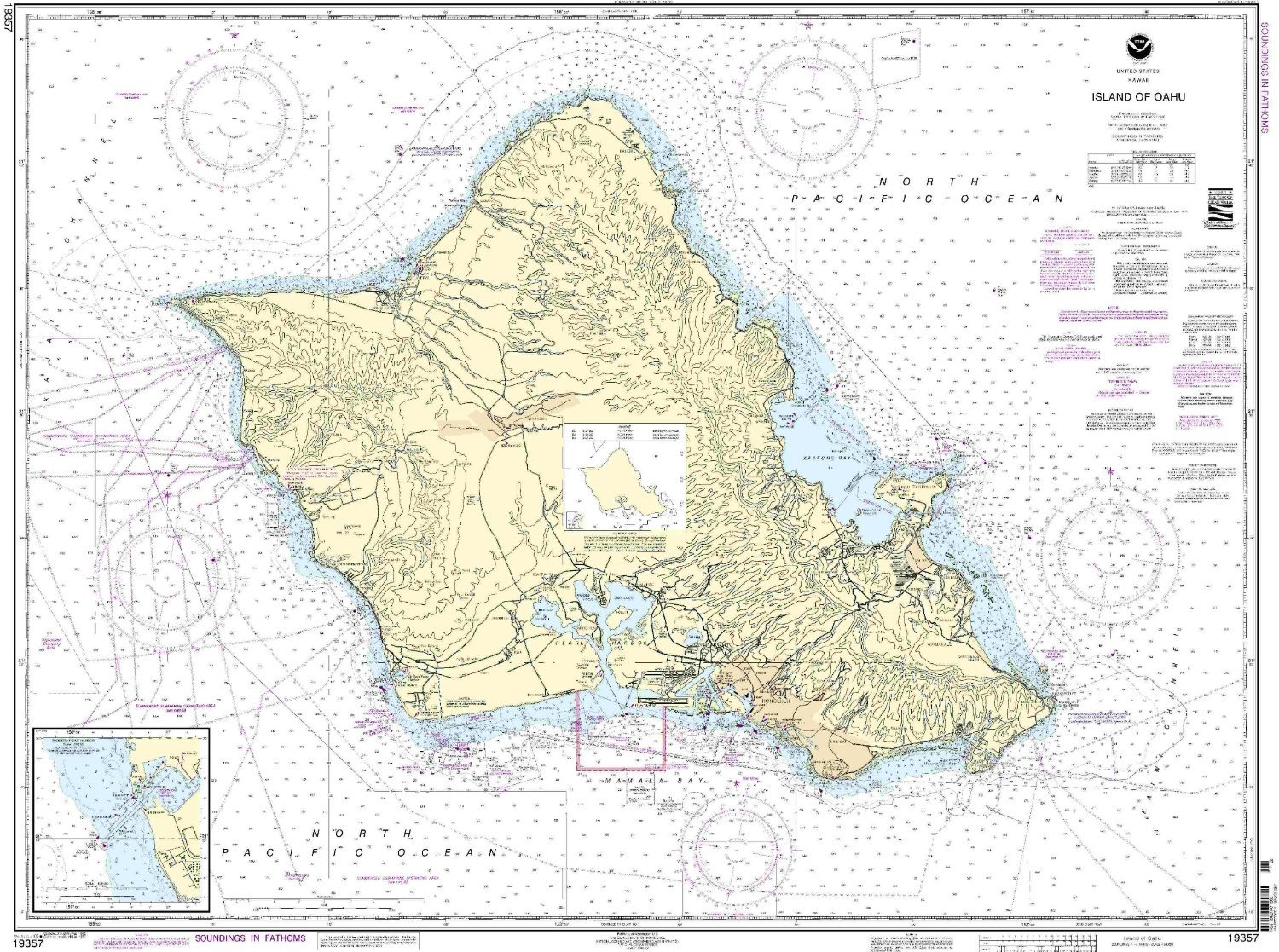 NOAA Nautical Chart 19357 - Island of Oahu Barbers Point Harbor | Detailed Marine Navigation Map for Boating, Fishing & Water Sports in Hawaii