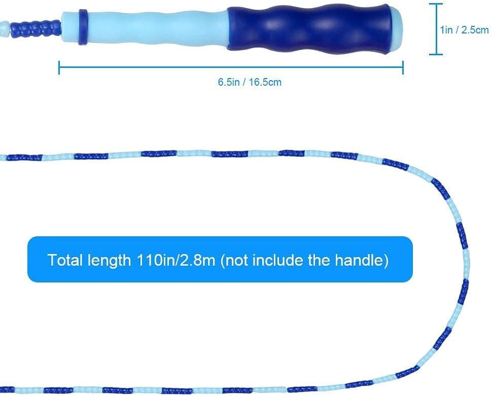 2 Pack Adjustable Jump Rope for Fitness - Tangle-Free Skipping Rope with Soft Beaded Handles for Kids, Women & Men - Ideal for Home Workouts, Gym Training, and Outdoor Exercise