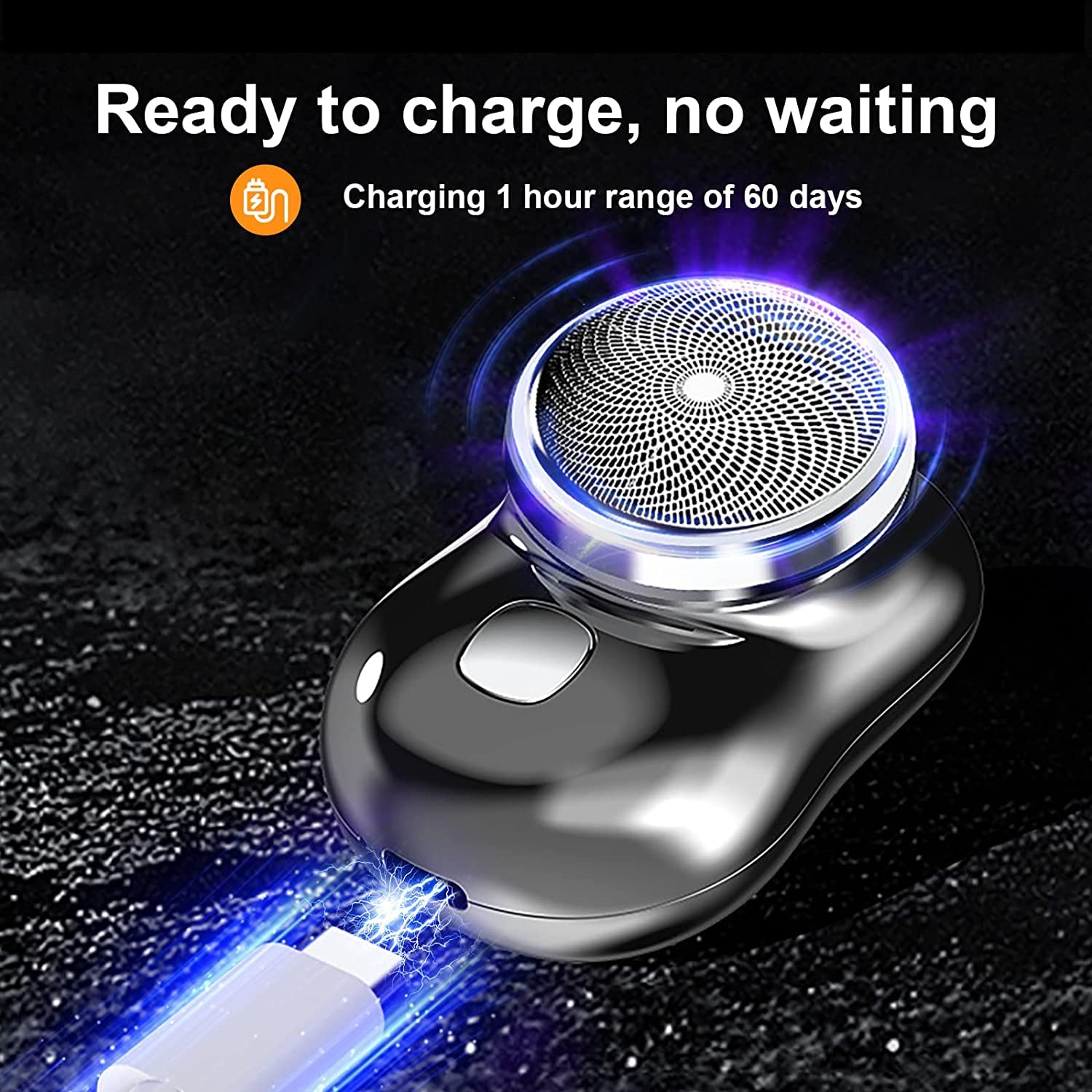 2023 Upgraded Mini-Shave Portable Electric Shaver for Men - USB Rechargeable Wet/Dry Travel Razor, Pocket-Sized Compact Design (White) | Perfect for Business Trips, Gym Bags & On-The-Go Grooming