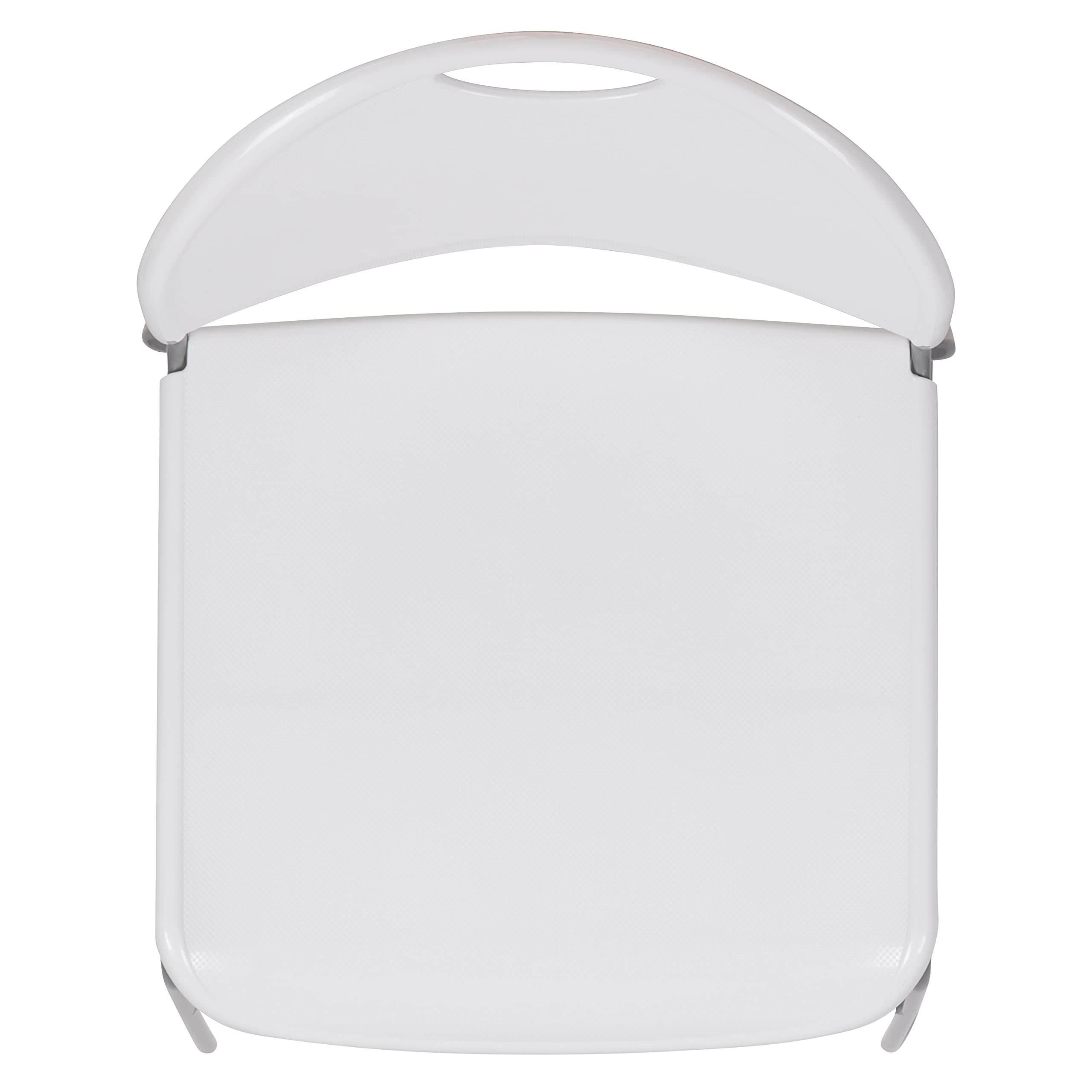 5 Pack White Ultra-Compact Stackable School Chairs - Lightweight Office Guest Chairs & Student Chairs for Classrooms, Events, and Small Spaces