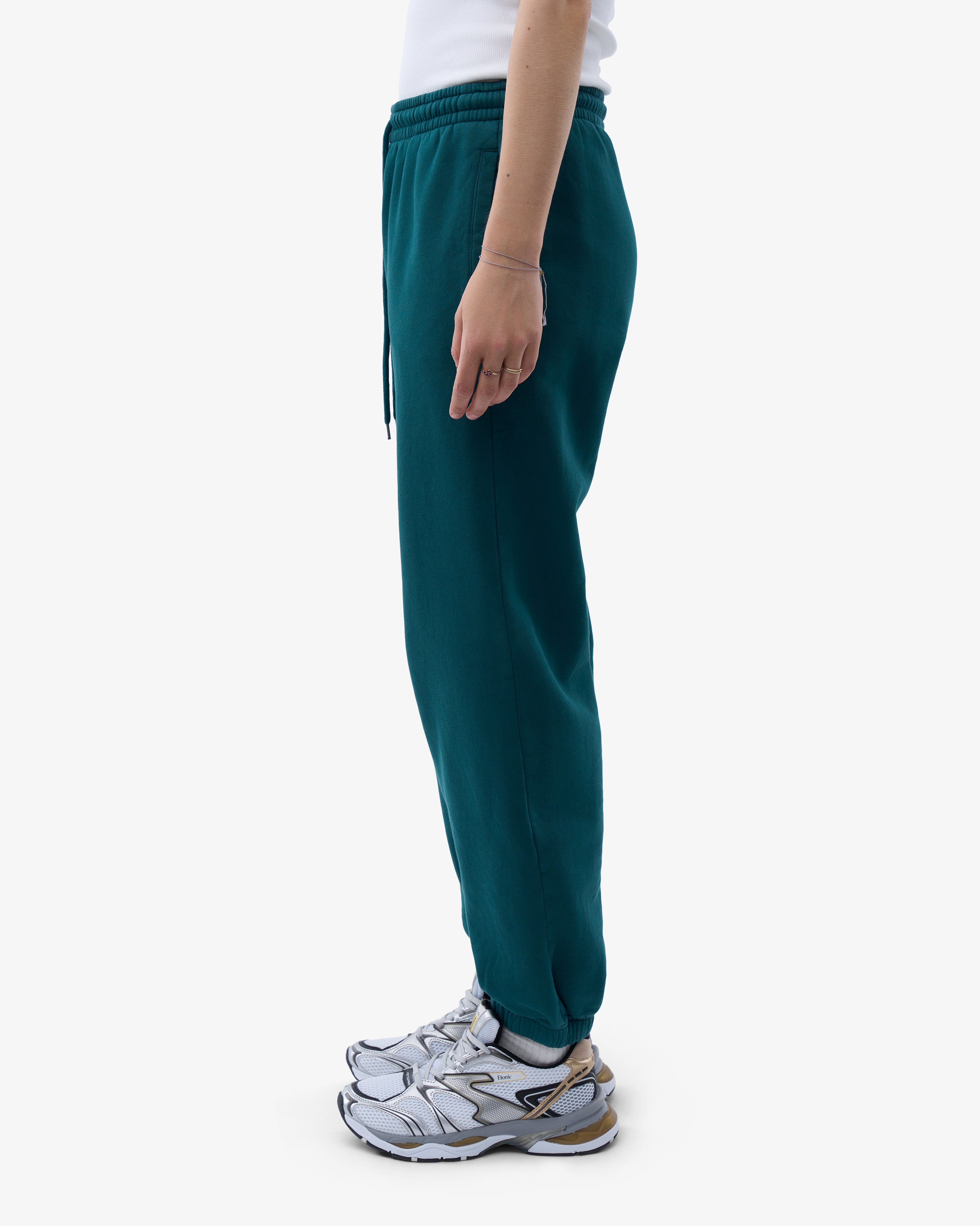 Organic Relaxed Sweatpants for Women - Soft Comfortable Lounge Pants in Ocean Green - Perfect for Yoga, Home Wear and Casual Outfits