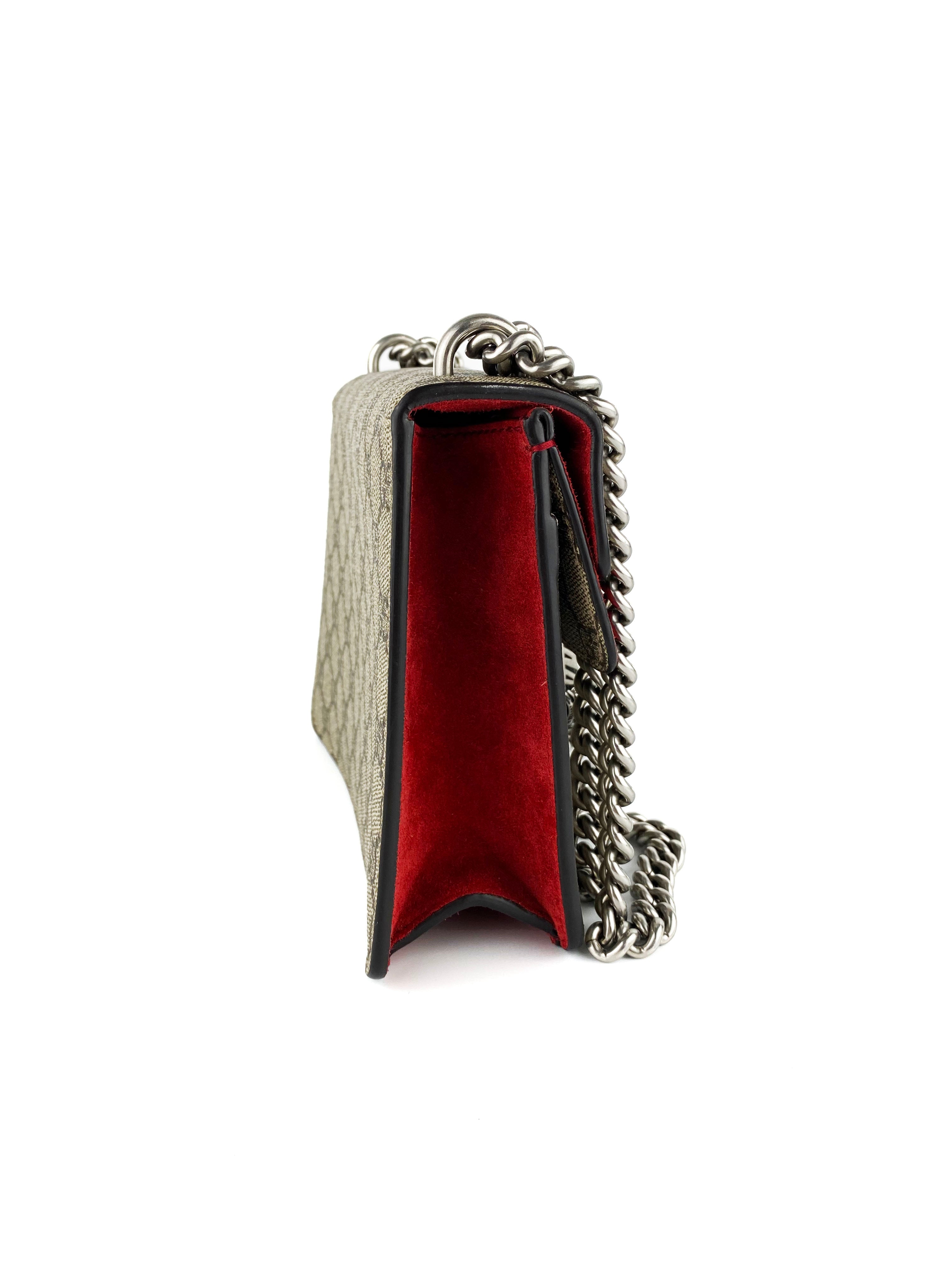 Gucci Mini Dionysus Shoulder Bag with Red Trim - Elegant Crossbody Purse for Women, Perfect for Parties, Dates & Night Out
