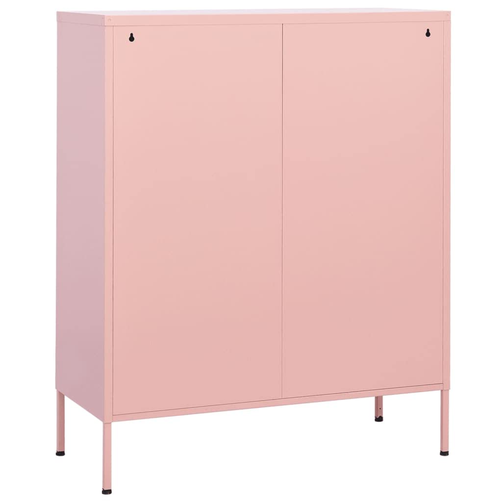 FAMIROSA 4-Door Steel Storage Cabinet with Adjustable Shelves - 31.5