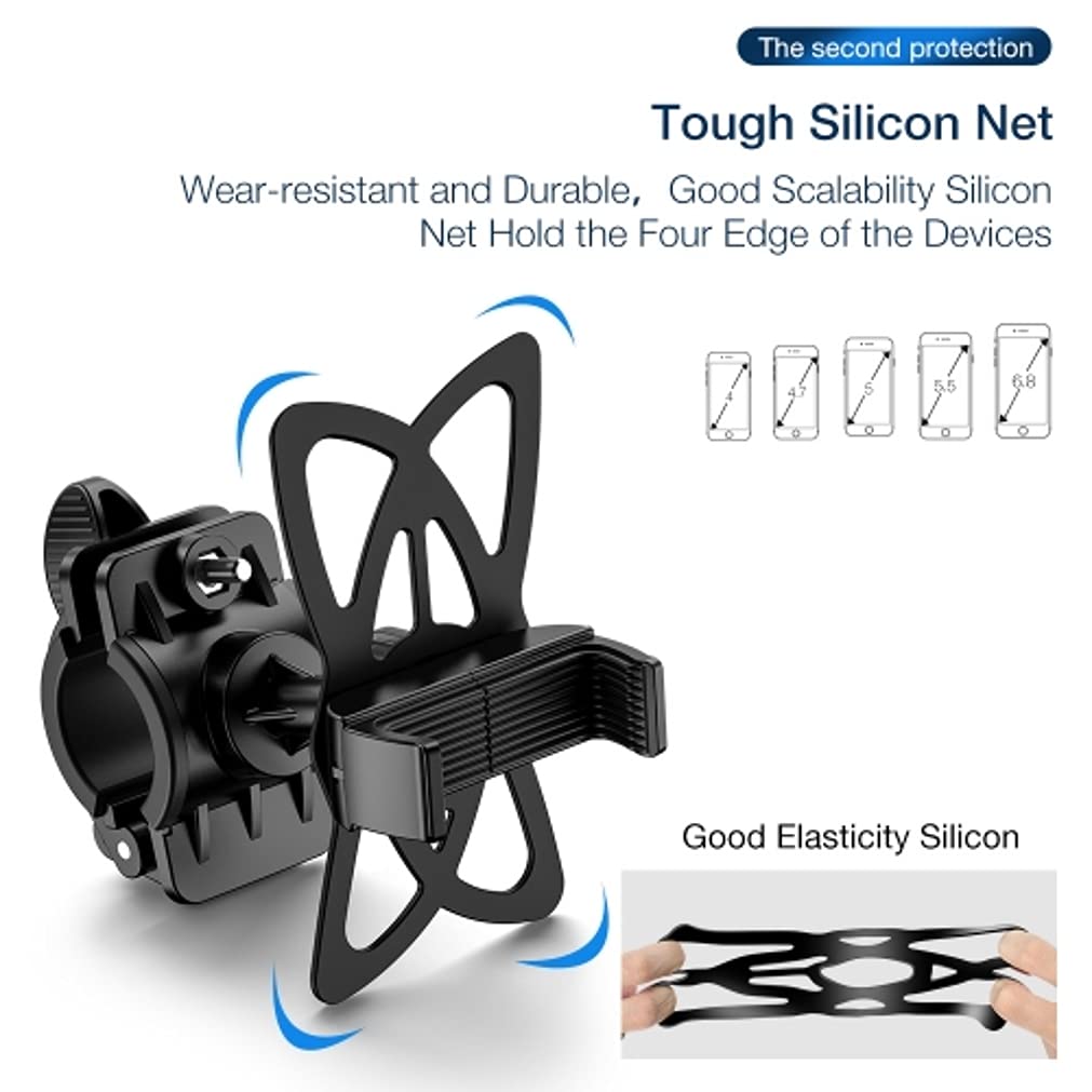 Shockproof Bike Phone Mount for Samsung Galaxy S24/S23/S22/S21/S20/FE/Plus/Ultra - Non-Slip Silicone Handlebar Holder for Cycling, Commuting & Outdoor Adventures