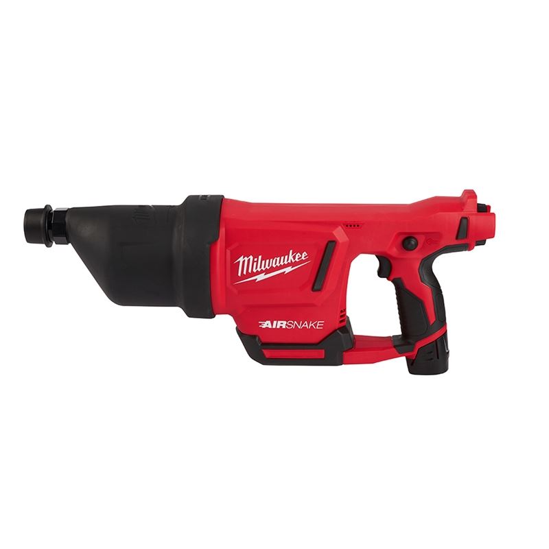 2572B 21 M12 12V Lithium-Ion Cordless Drain Cleaning Air Gun Kit - Professional Clog Remover for Sinks, Bathtubs & Showers - Ideal for Plumbers & Homeowners