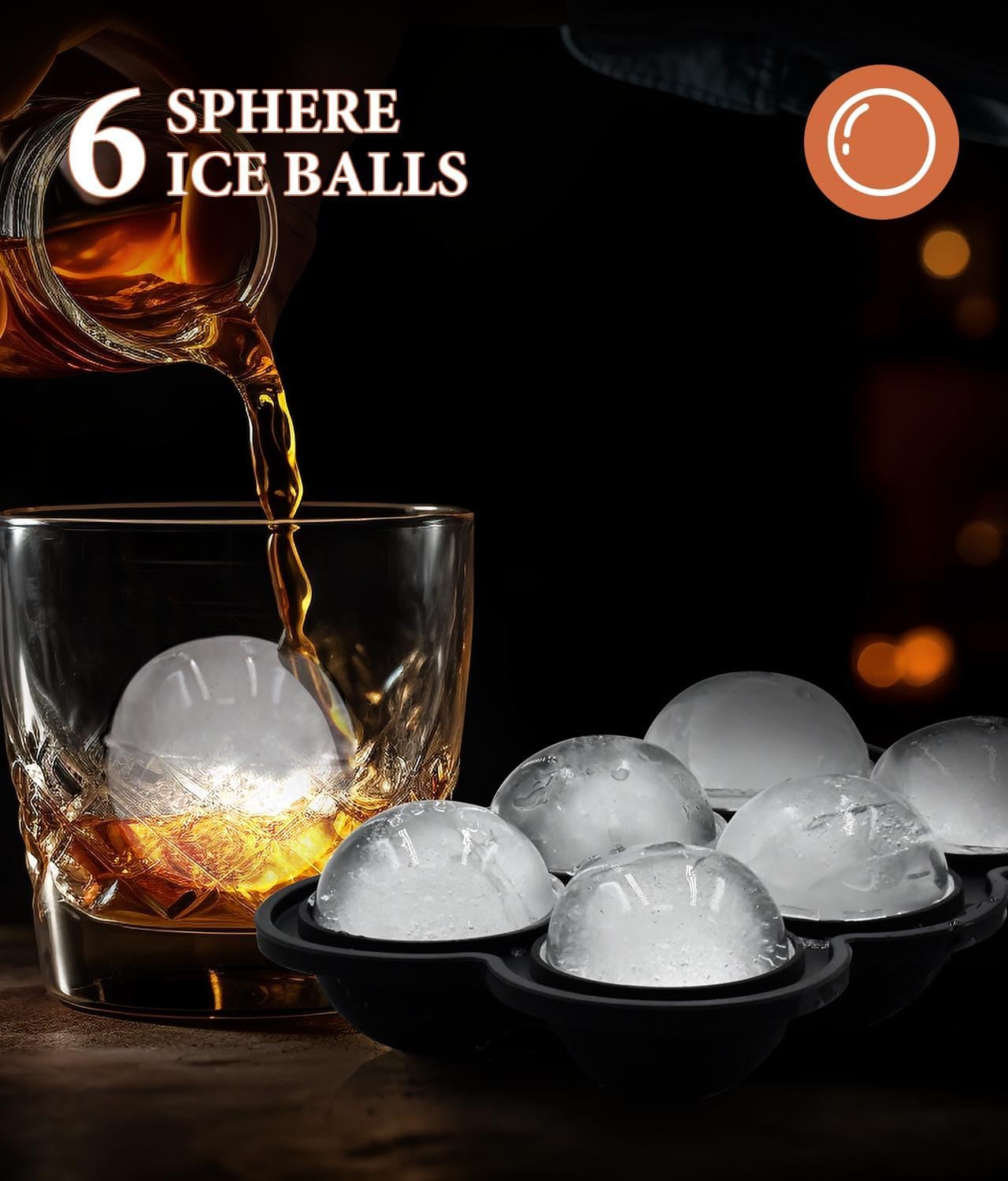 Premium Silicone Ice Cube Trays with Lid - Diamond & Sphere Ice Ball Maker, Square Ice Cube Molds for Whiskey & Cocktails - Reusable Freezer Ice Trays for Homemade Drinks, Parties & Entertaining