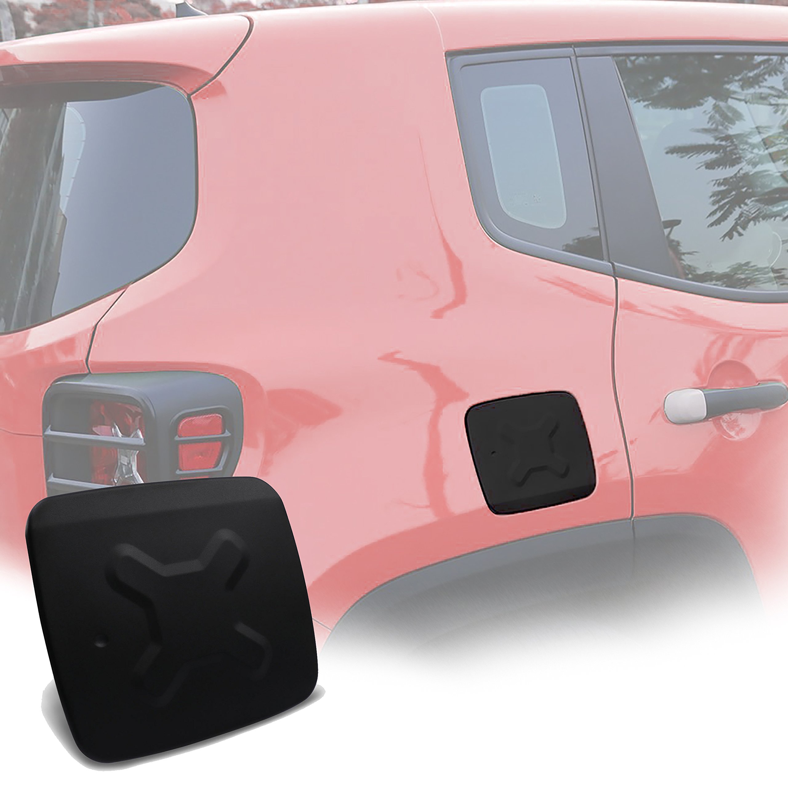 Jeep Renegade Accessories Kit - 18pcs Black Door Handle Covers, Gas Tank Cover, Tail Light Guards, Headlight Bezels & Front Grill Inserts | Off-Road Protection & Style Upgrade