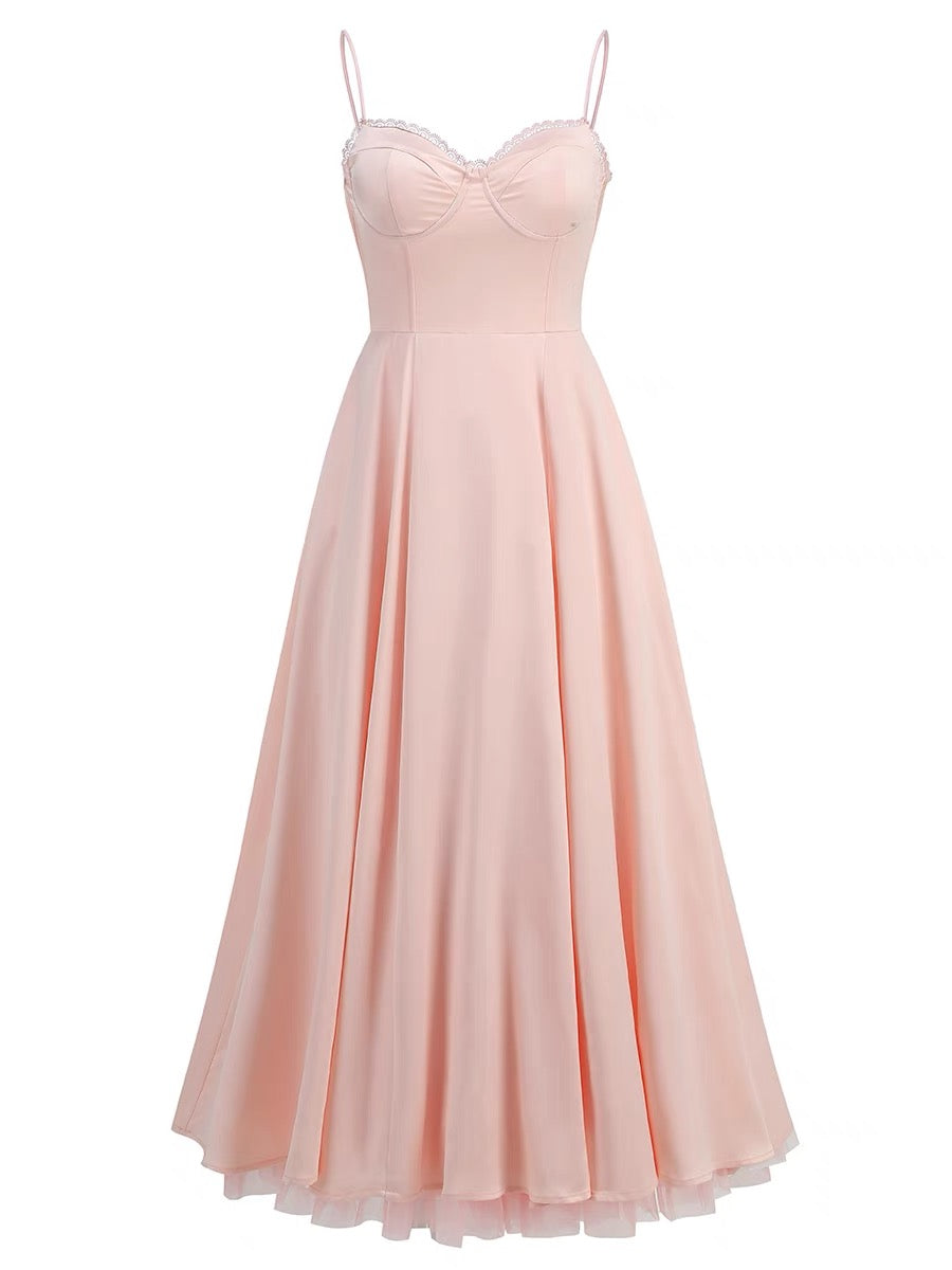 Elegant A-Line Pink Long Prom Dress for Formal Party - J3336 | Perfect for Homecoming, Prom Night, and Evening Galas