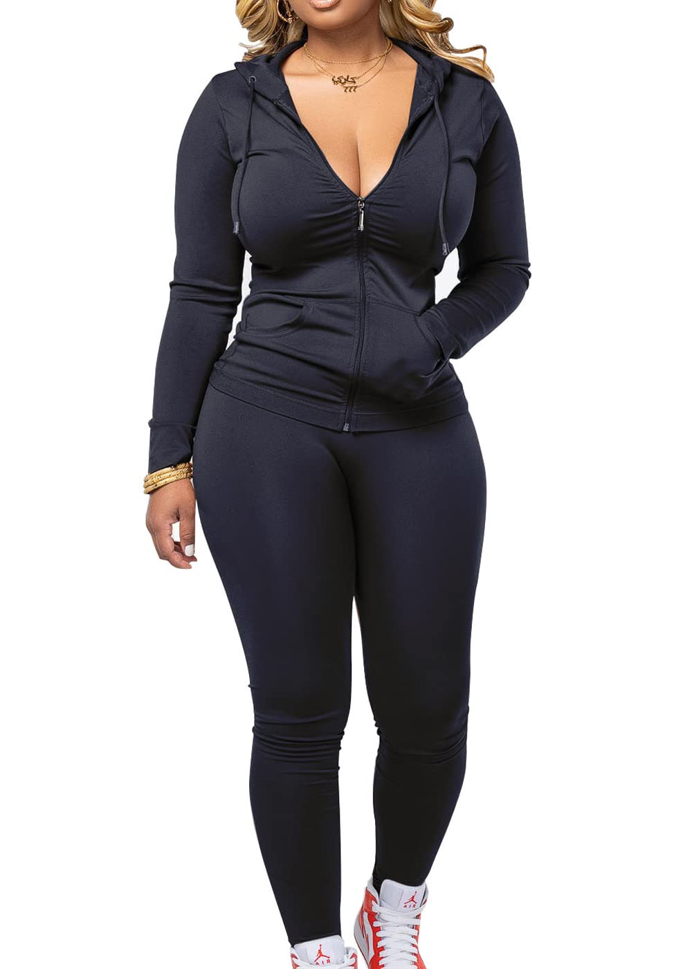 Mrskoala Women's 2-Piece Jogger Set - Soft Workout Sweat Suits & Tracksuit Pants for Yoga, Gym, Running & Lounge Wear - Comfortable Casual Outfit for Women