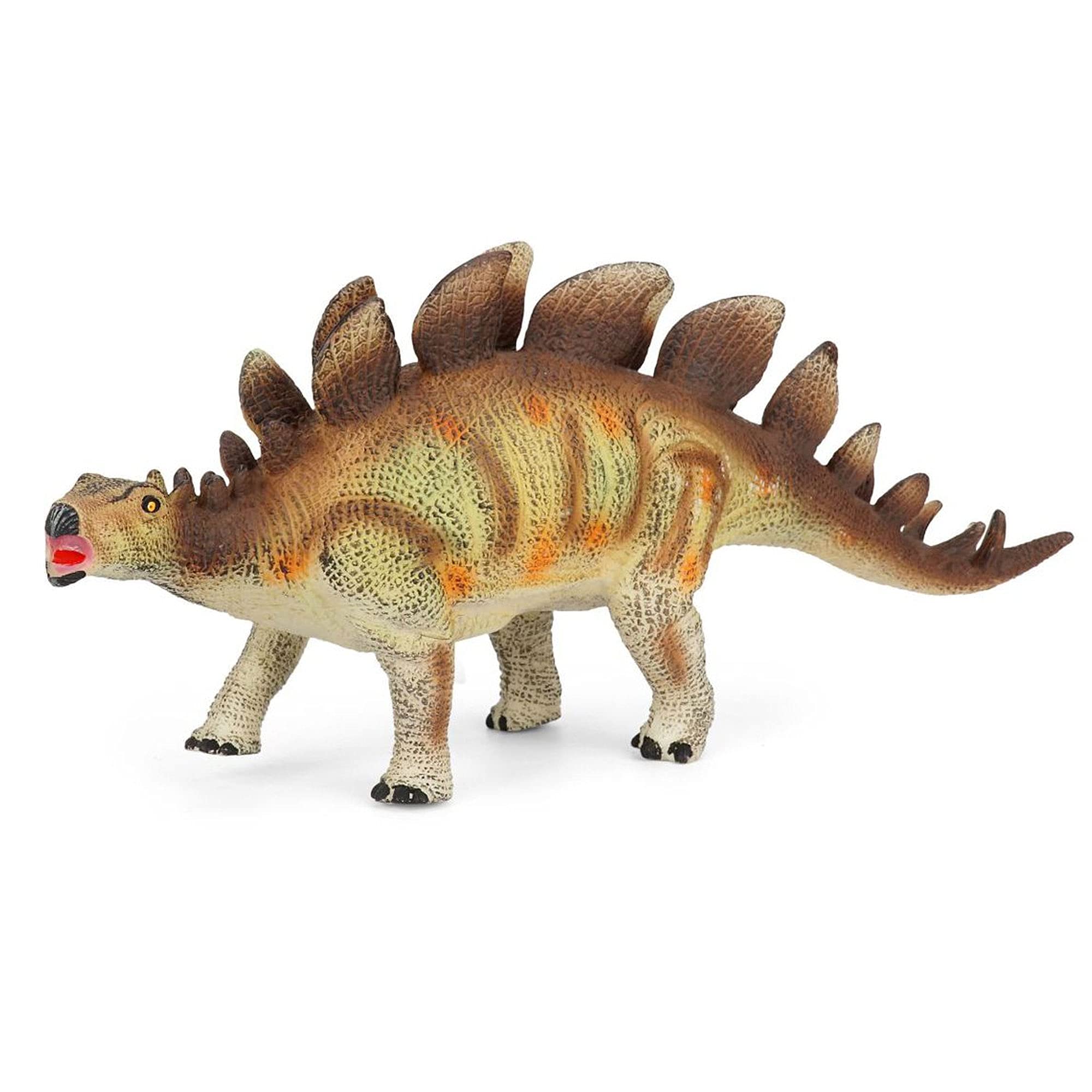 FLORMOON Realistic Stegosaurus Dinosaur Toy with Roaring Sound - Educational Science Project, Learning Toys for Kids, Perfect Birthday Gift & Cake Topper (Cotton Filled) - Great for Classroom Activities, Dinosaur Themed Parties & STEM Learning