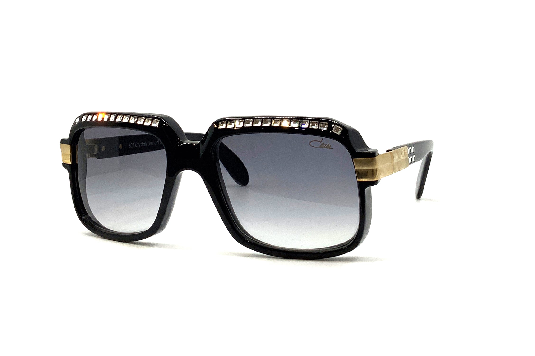 Cazal 607/3 Black Sunglasses for Men & Women - Retro Aviator Style, UV Protection - Perfect for Driving, Outdoor Activities & Fashion Statements
