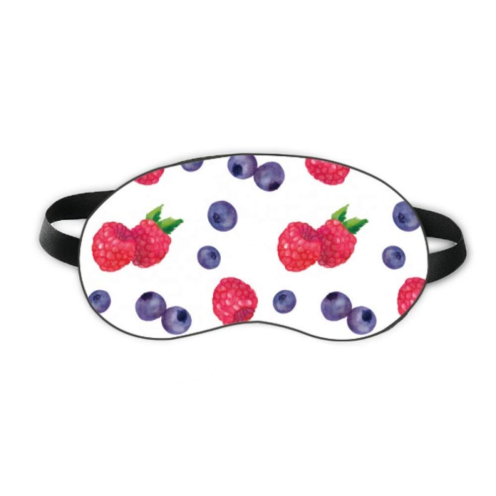 Blueberry Strawberry Fruit Print Sleep Mask - Soft & Comfortable Eye Cover for Nighttime & Travel - Perfect for Relaxation, Napping & Light Blocking
