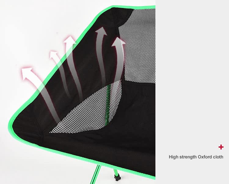 Kunova (TM) Lightweight Aluminum Folding Camping Chair - Portable Green Outdoor Chair for Backpacking, Lawn, Beach & Picnic - Perfect for Adults, Hiking, Travel & Relaxing in Nature