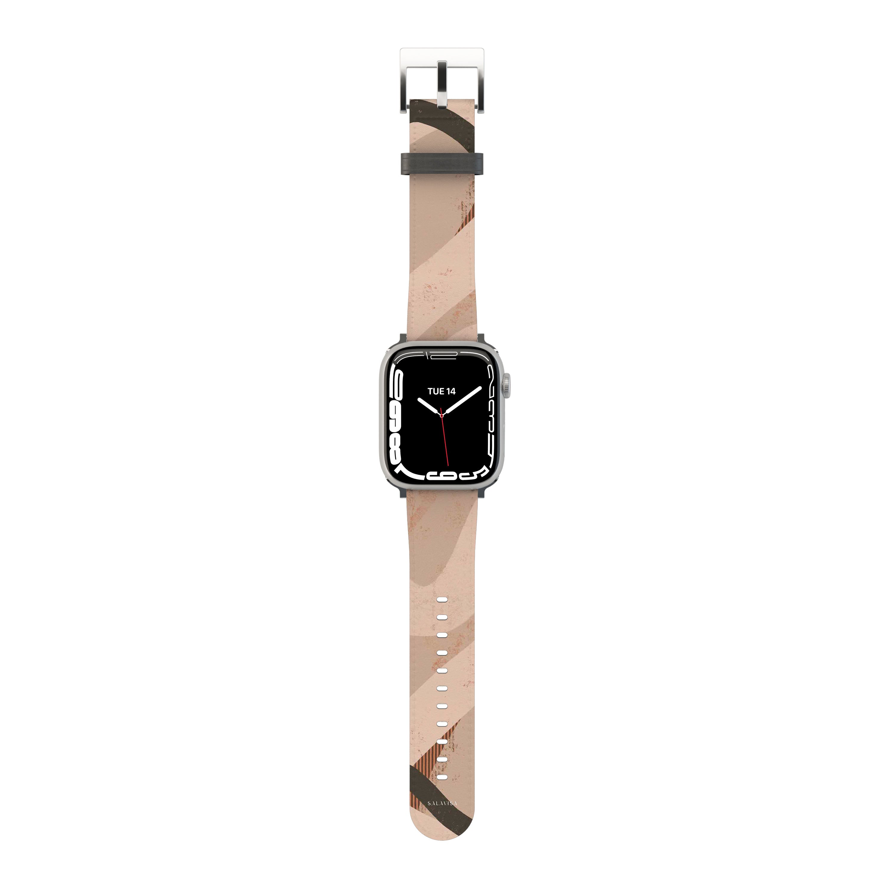 Organic Beige Apple Watch Band - Soft, Eco-Friendly, Comfortable Strap for Workouts, Running & Everyday Use