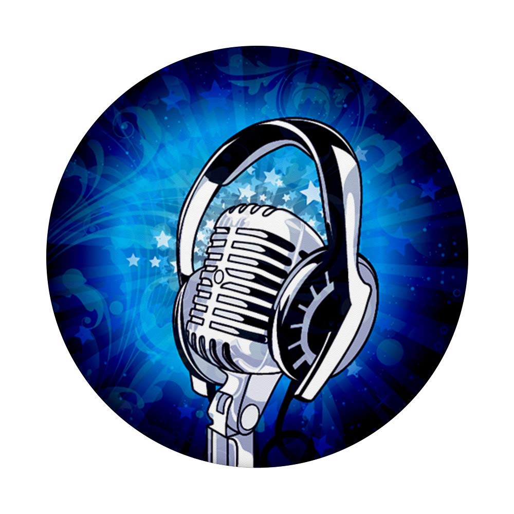 Professional Blue Microphone Headphones for Singers & Music Lovers - Swappable PopGrip Phone Grip for iPhone, Samsung & Tablets - Perfect for Karaoke, Live Streaming & Music Recording