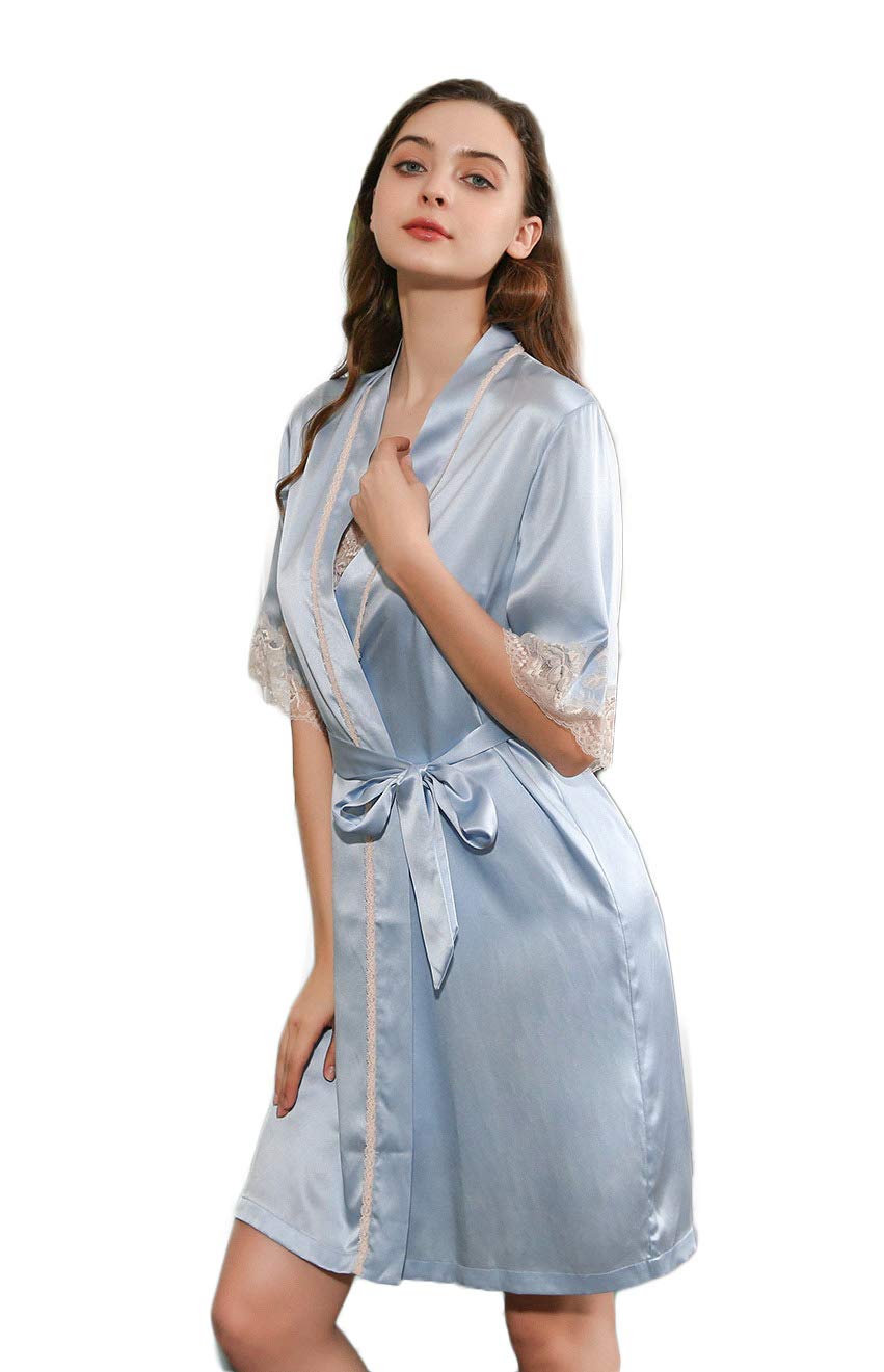Alexander Silk Women's Mulberry Silk Sleepwear Set - Long Sleeve Pajamas for Comfortable Sleep & Lounge Wear - Perfect for Nighttime Relaxation, Spa Days & Cozy Evenings at Home