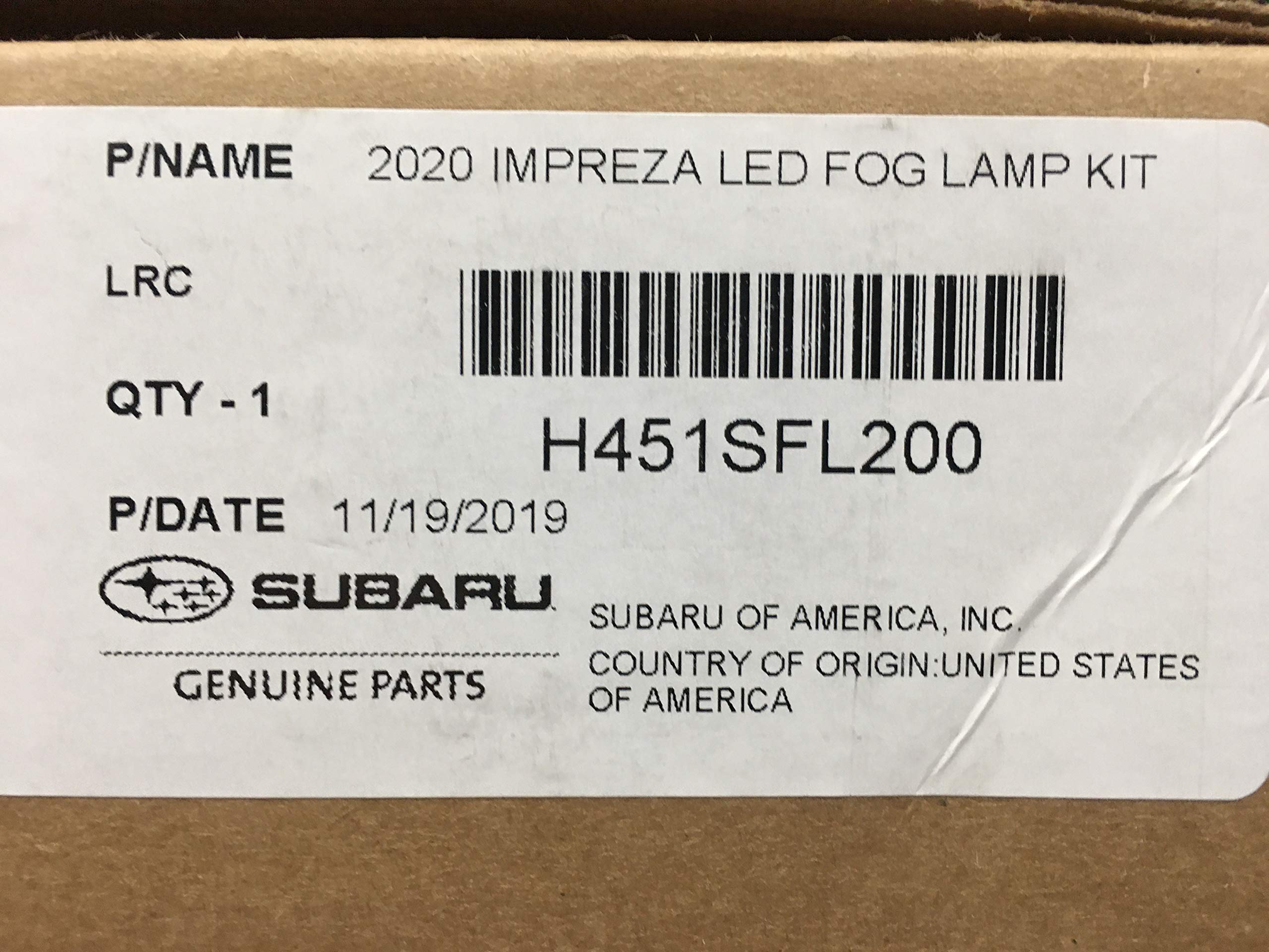 Genuine OEM Subaru 2020-2023 Impreza Fog Light Kit H451SFL200 - Compatible with Base Model | Perfect for Night Driving & Enhanced Visibility in Foggy Conditions