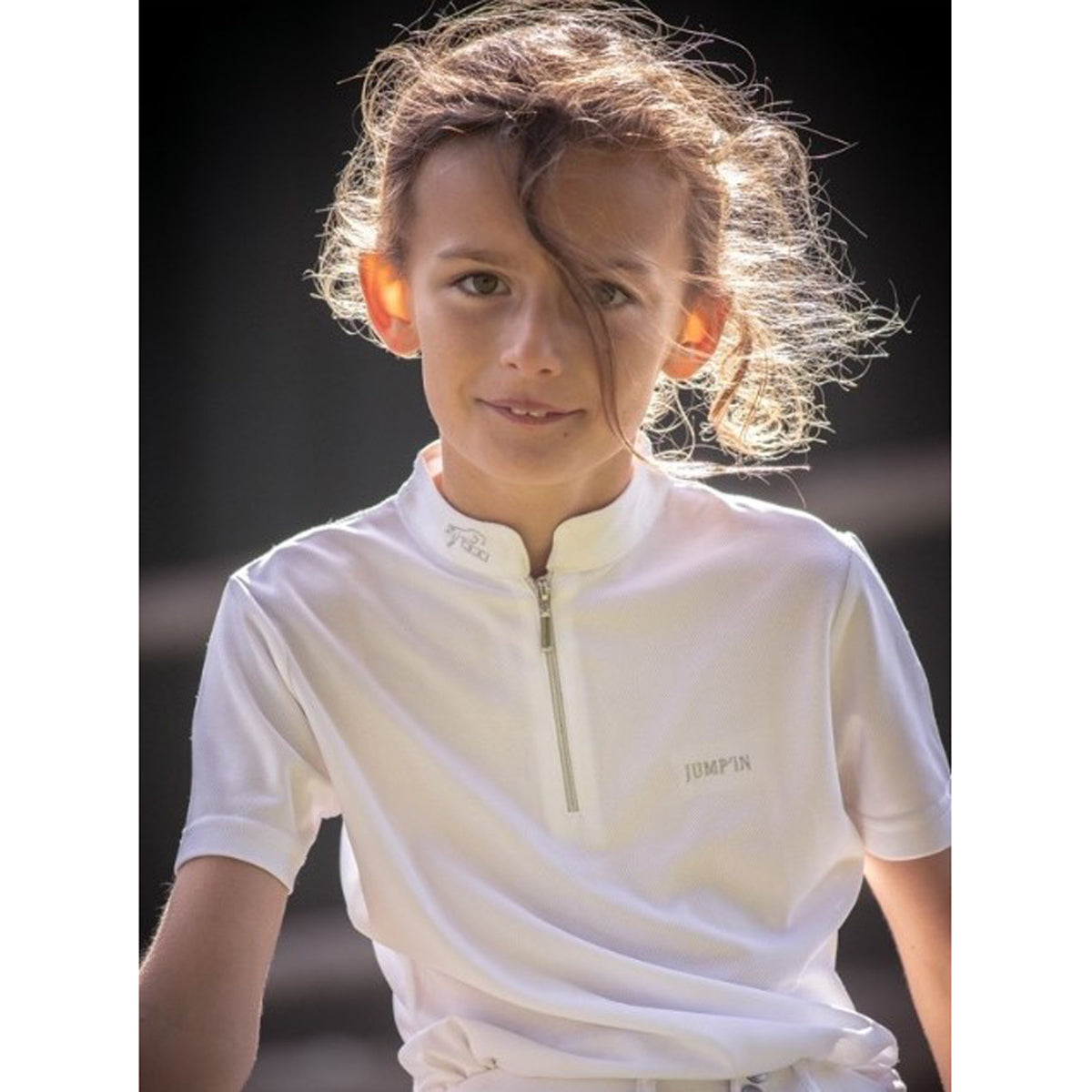 Jump'in Girls Short Sleeve Charlie Competition Polo Shirt - Breathable Performance Shirt for Cheerleading, Soccer & School Sports - Perfect for Practice, Games & Team Uniforms