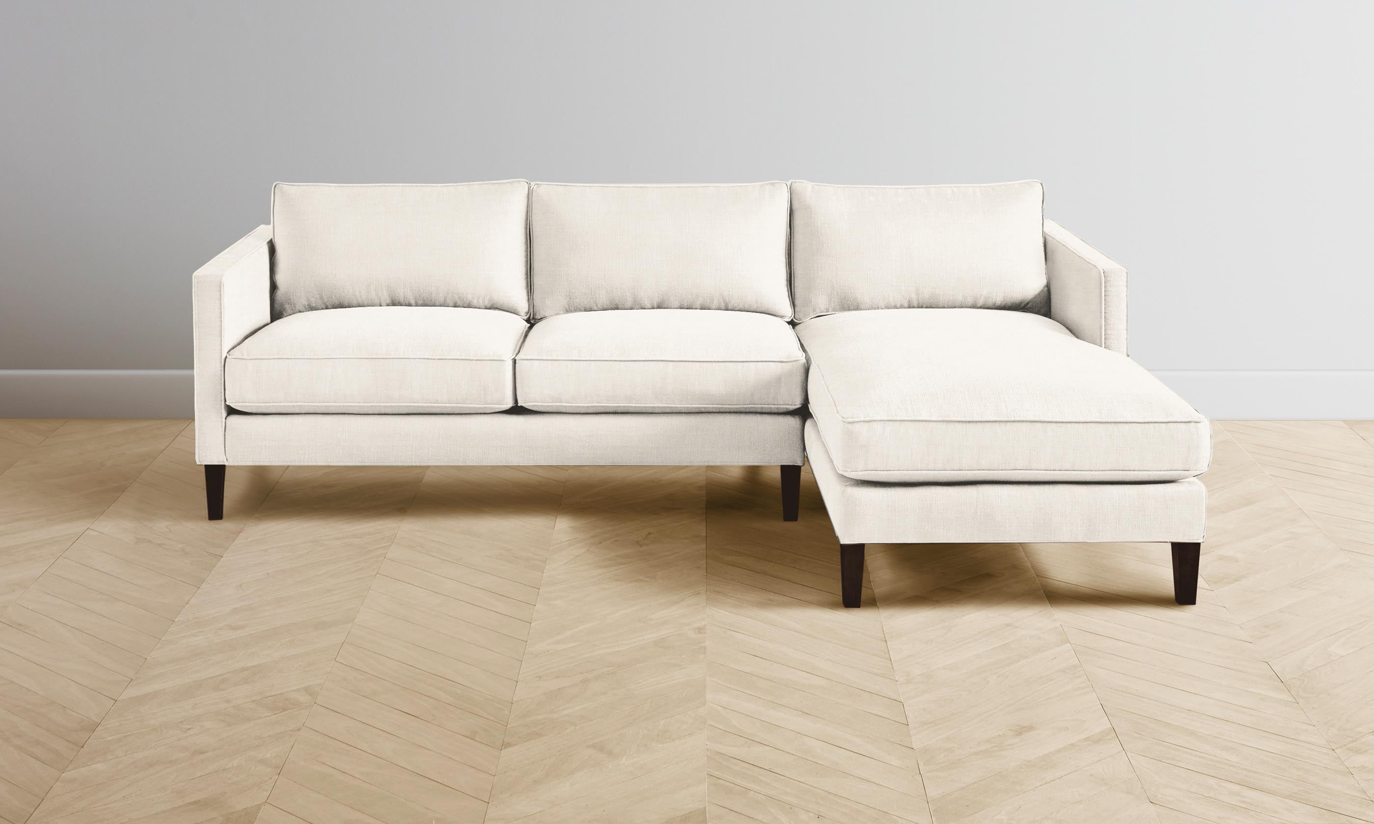 Premium Crosby Sectional Sofa - Performance Woven Chenille Fabric in Desert Beige | Modern Living Room Furniture for Comfortable Lounging & Family Gatherings