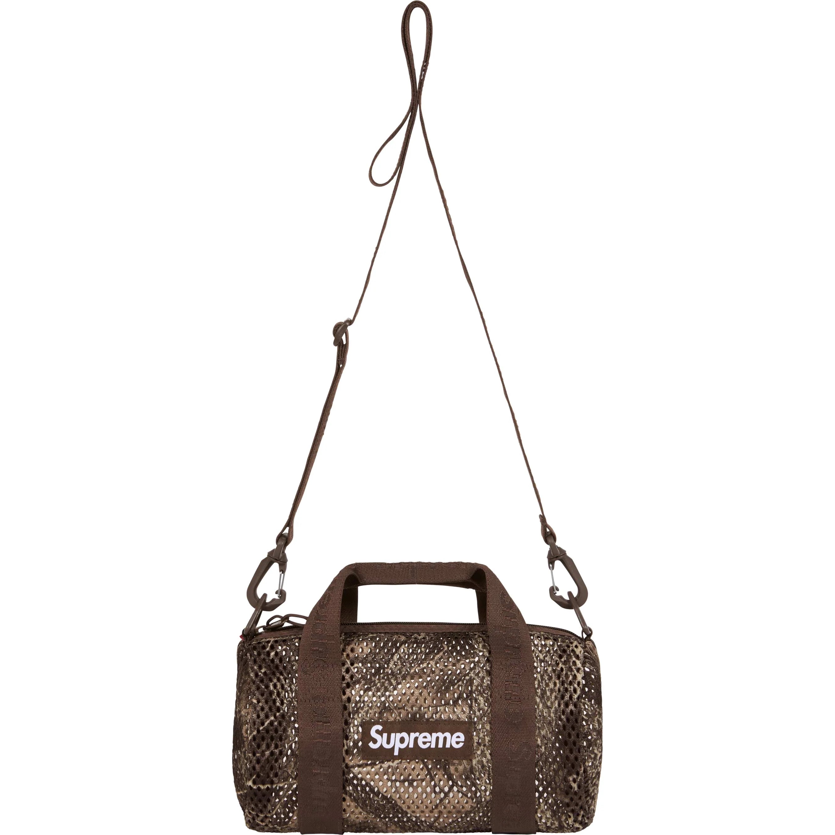 SUPREME 25SS Mesh Mini Duffle Bag - Lightweight Waterproof Gym Bag for Travel, Sports & Workout - Perfect for Gym, Beach & Weekend Getaways