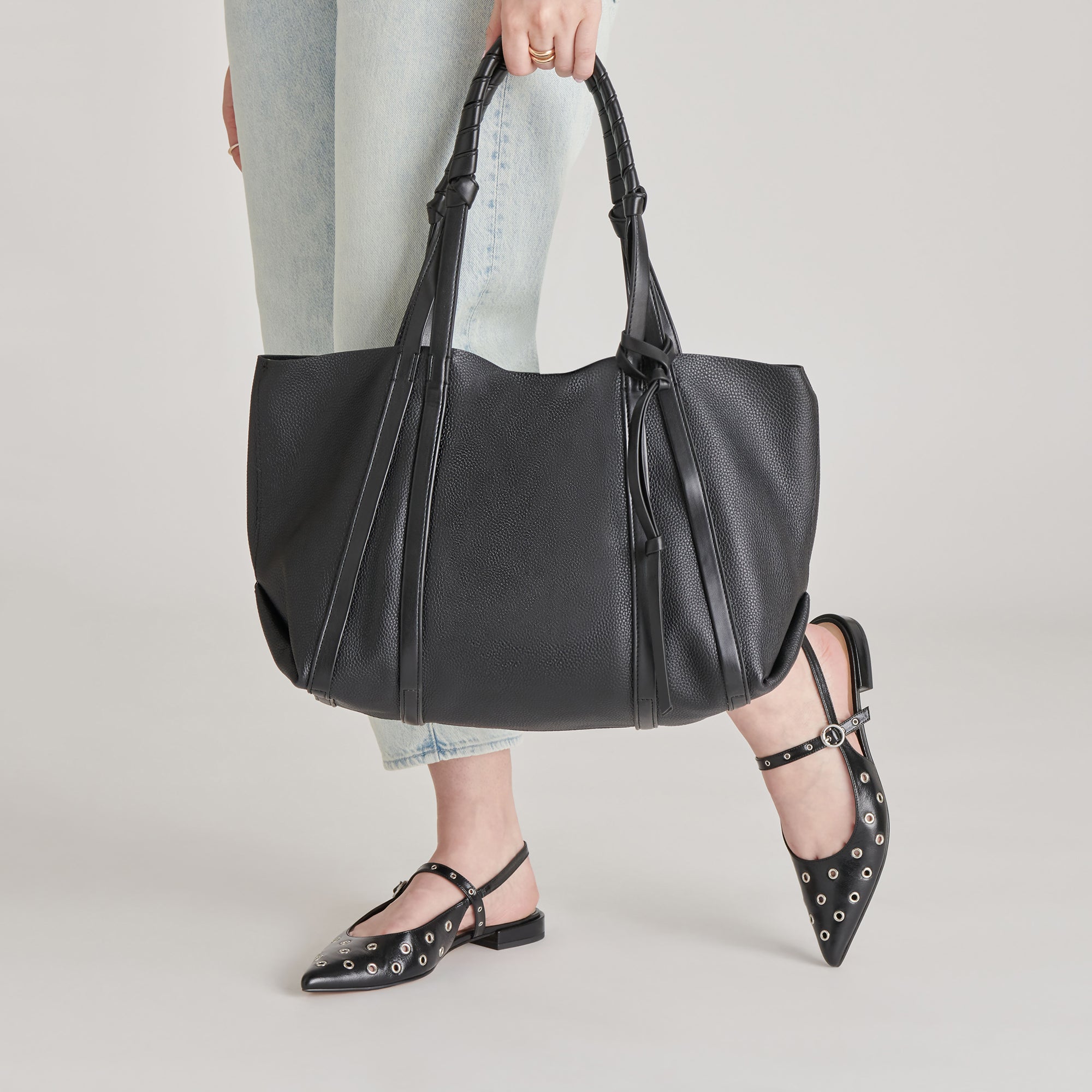 DIANA TOTE BAG - Premium Black Leather Handbag for Women - Stylish & Spacious Designer Purse for Work, Travel & Everyday Use