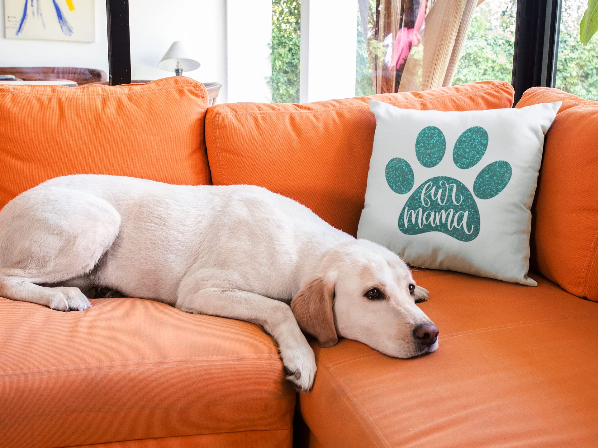 Fur Mama Iron On Vinyl Decal - Animal Lover DIY Transfer for T-Shirts & Hats - Purple Heat Press Patch for Pet Lovers - Perfect for Customizing Clothes, Bags & Gifts
