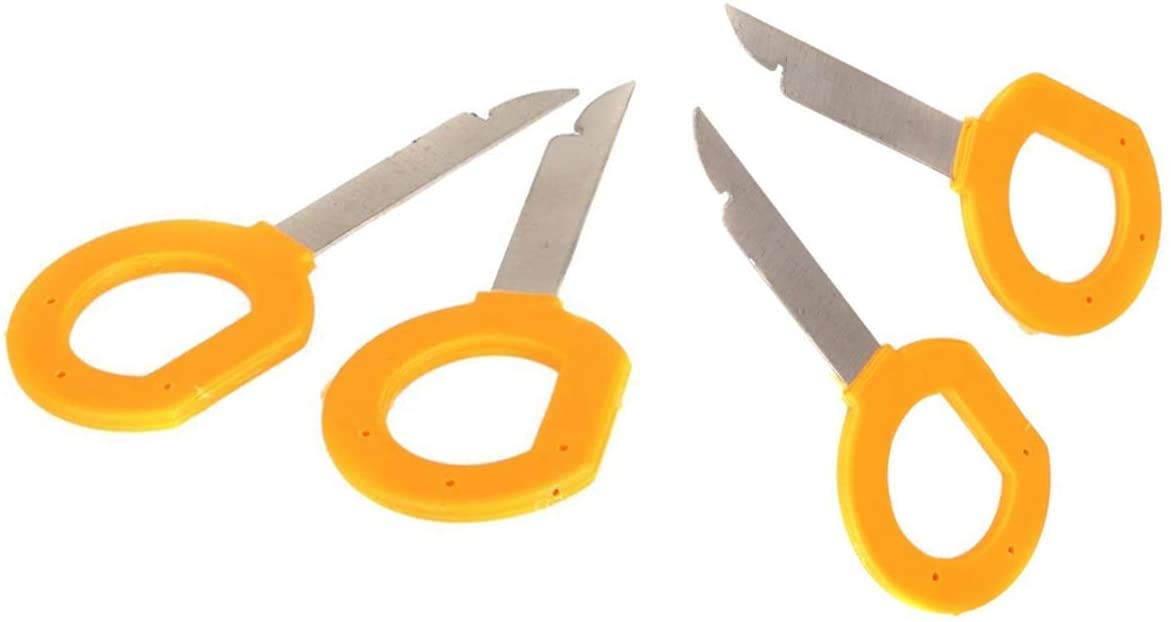 4-Piece Car Stereo Radio Removal Tool Kit - Compatible with VW, SEAT, Audi, Skoda & Ford Vehicles | Perfect for DIY Car Audio Installation & Maintenance