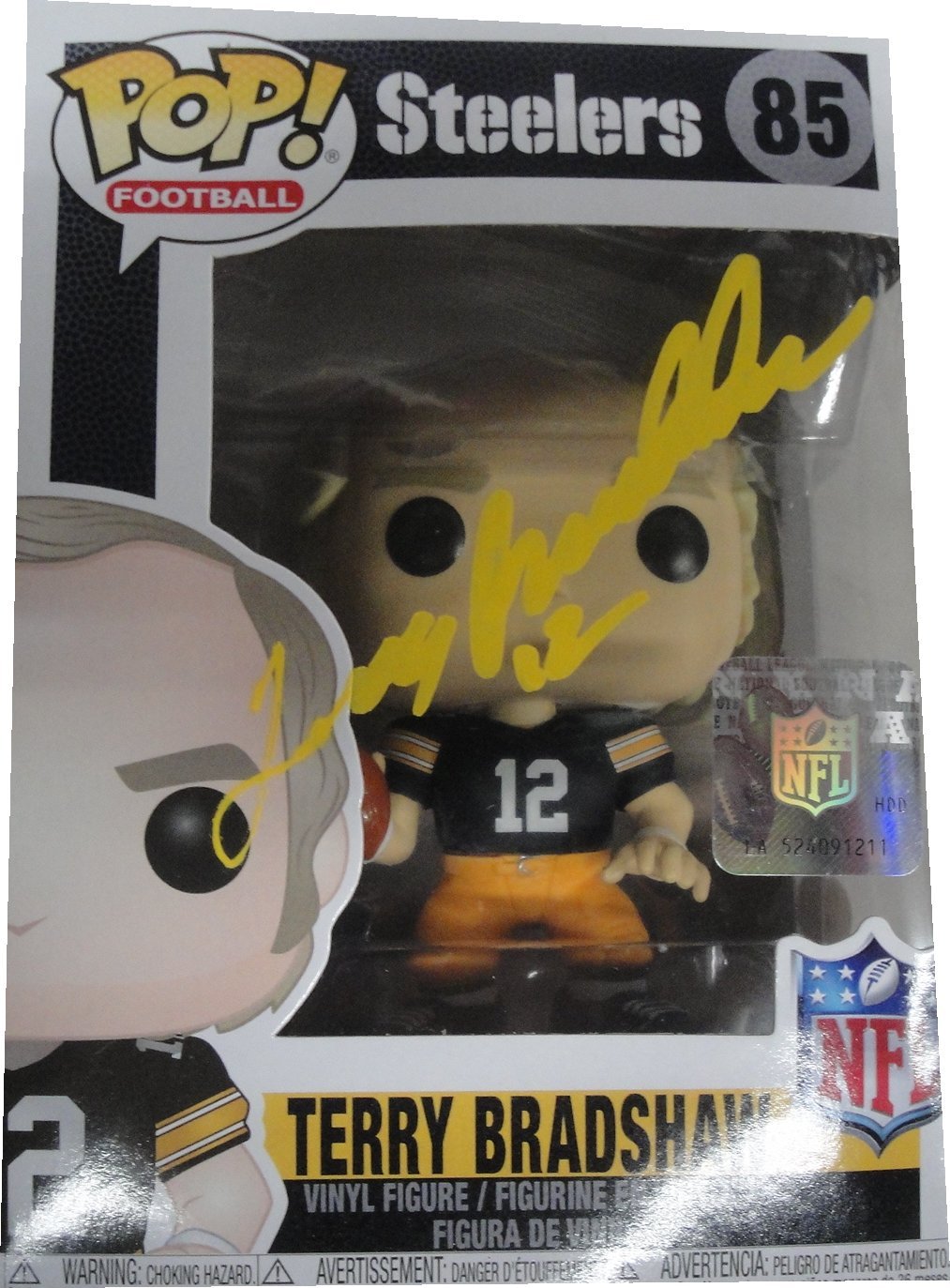 Terry Bradshaw Signed Funko Pop! Vinyl Figure - Pittsburgh Steelers Legend - JSA Certified - Perfect for NFL Fans & Collectors - Display in Home, Office, or Man Cave