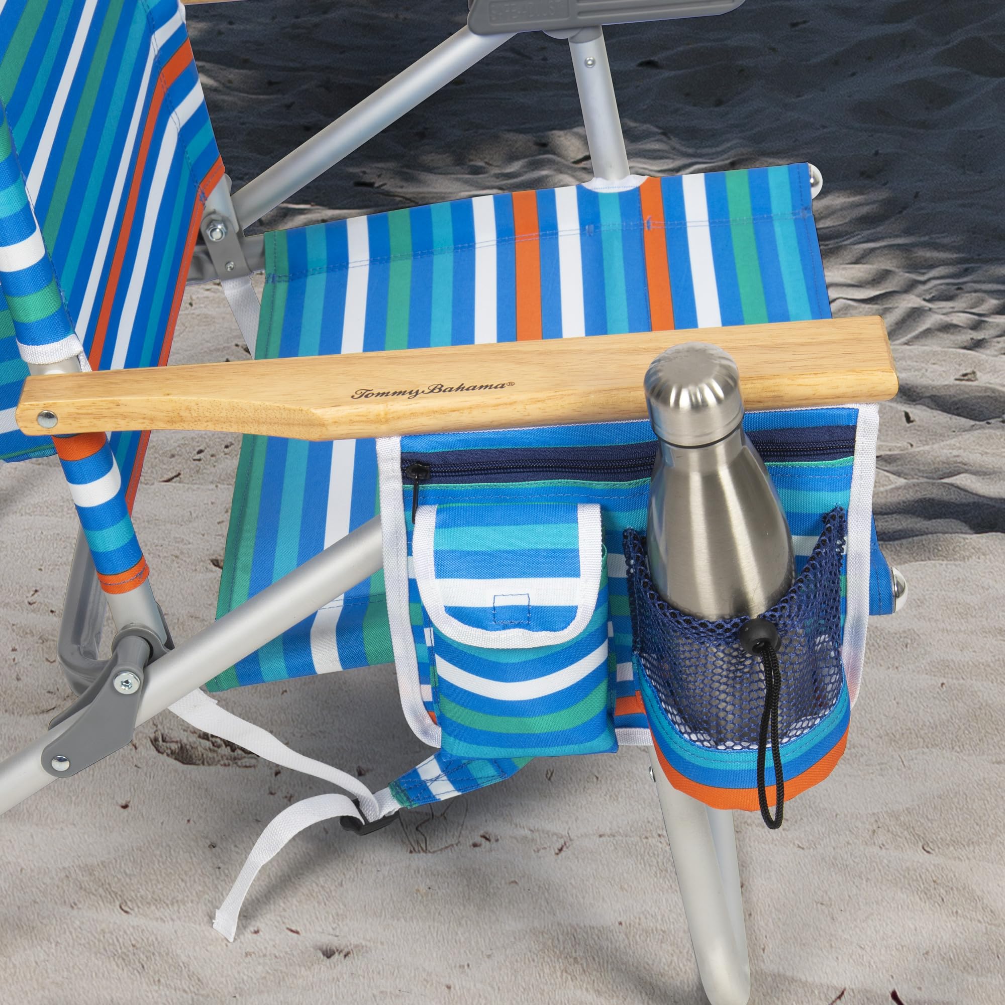 Tommy Bahama 2-Pack Folding Beach Chairs with 4-Position Adjustable Backrest & 12.8