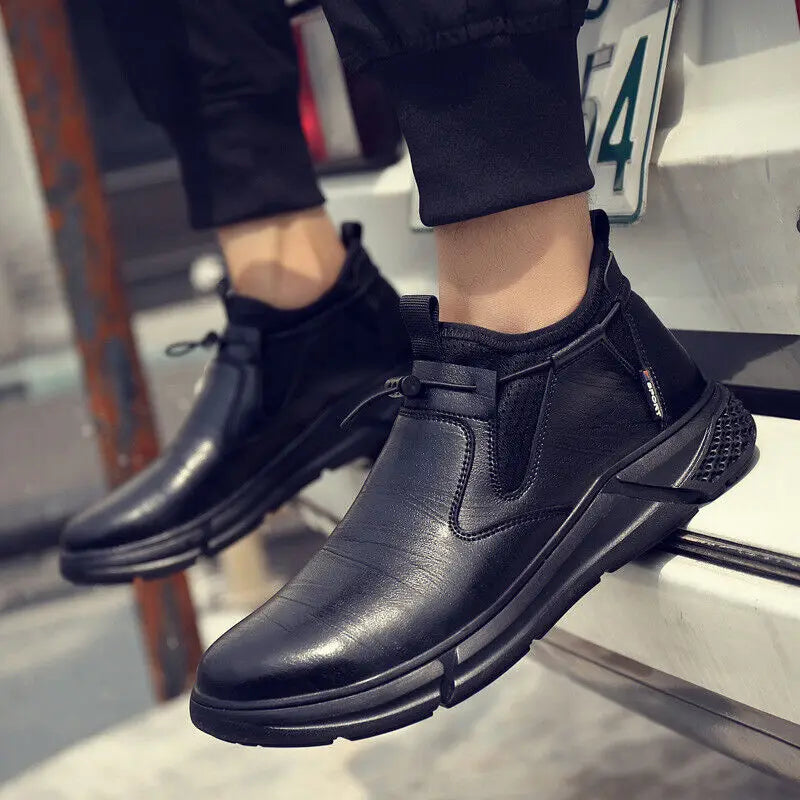 Men's Fashion Leather Safety Work Boots with Steel Toe Caps - Indestructible & Puncture Proof Protective Footwear for Construction, Warehouse & Industrial Work