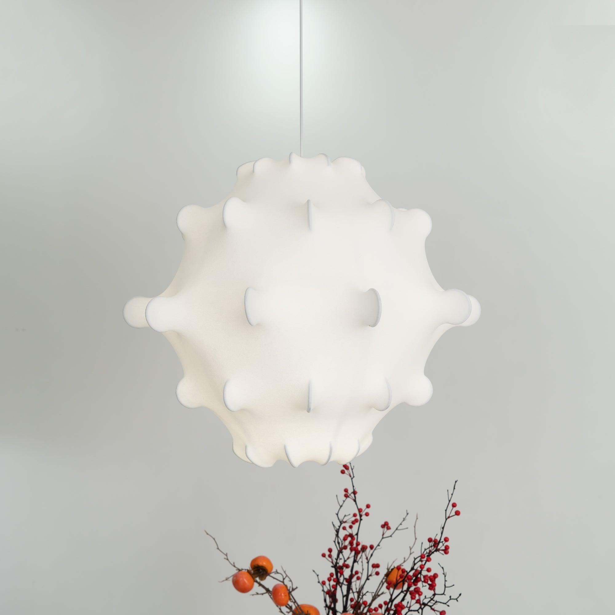 Cocoon Bloom Pendant Light - Modern Handwoven Rattan Hanging Lamp for Dining Room, Bedroom, or Living Room Decor