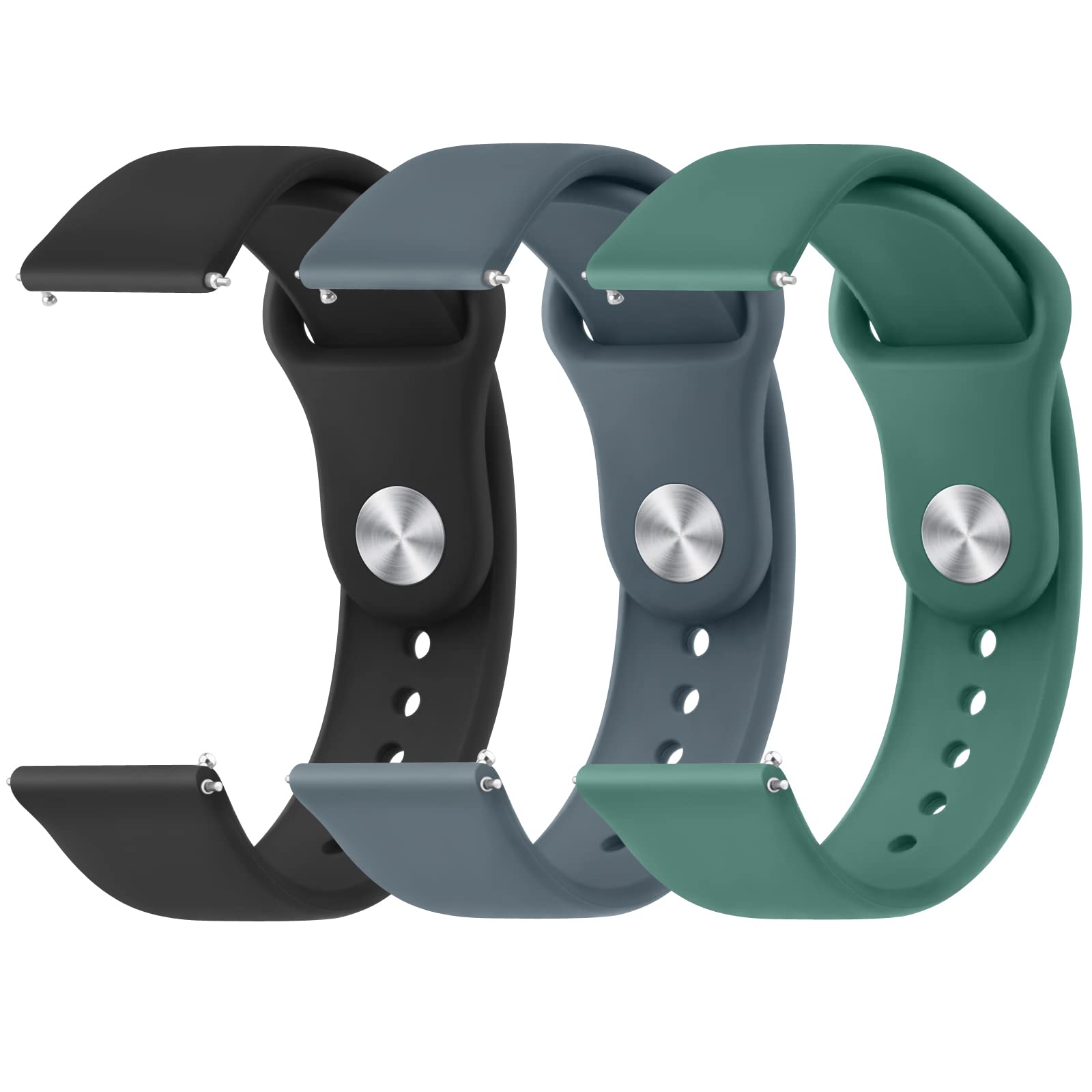 Silicone Watch Band 20mm 22mm Quick Release - Sport Strap for Men & Women - Gym & Daily Wear