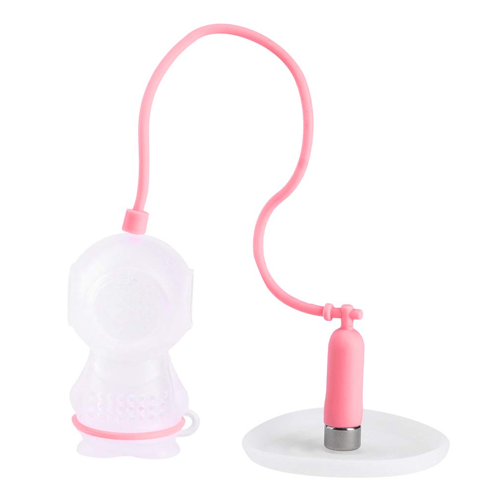 Premium Silicone Diver Tea Infuser - Funny Novelty Tea Strainer Filter for Loose Leaf Tea - BPA-Free Kitchen Gadget for Home, Office & Gifts (Pink) - Perfect for Tea Lovers, Party Favors & Unique Kitchen Decor