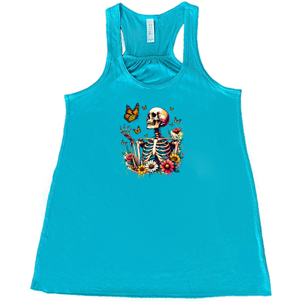 Skeleton Butterflies T-Shirt - Gothic Style Graphic Tee for Men & Women - Perfect for Halloween, Parties, and Alternative Fashion