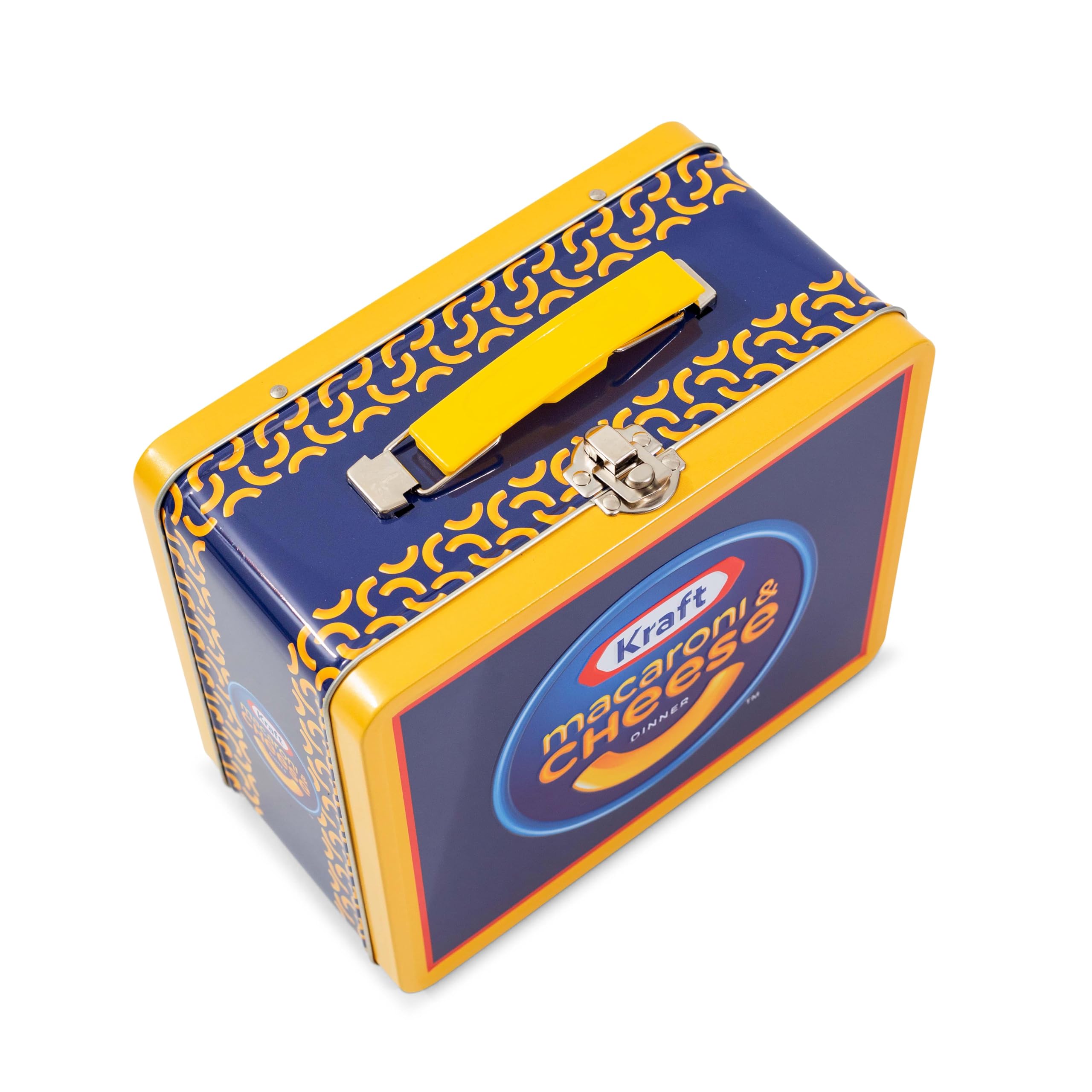 Kraft Macaroni & Cheese Retro Metal Lunch Box with Handle - Vintage Style Reusable Storage Container for School, Office & Picnics | Food Organizer & Collectible Tin Box