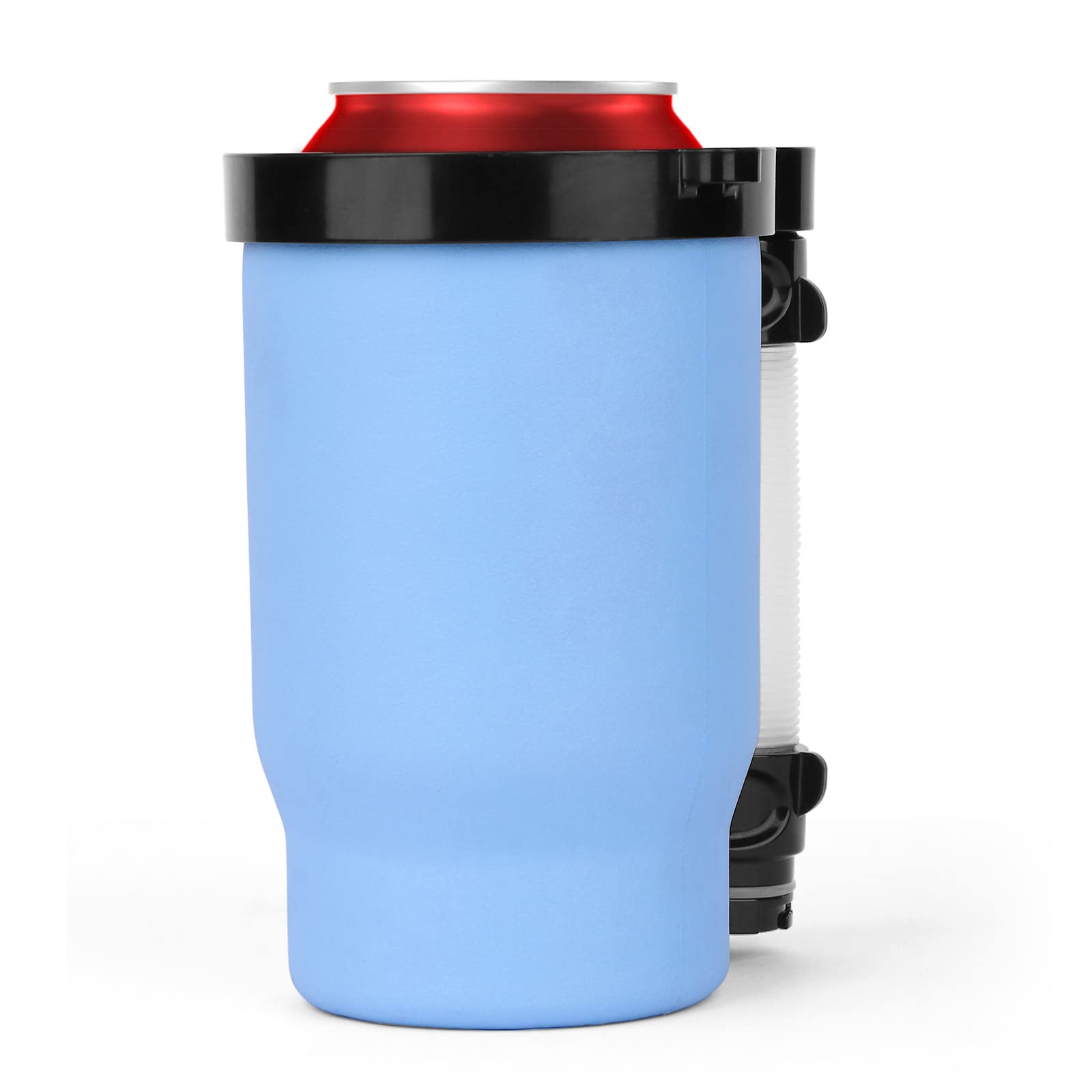 Bnesi 2-Pack Expandable Portable Can Cooler & Cup with Detachable Hose - Insulated Drink Funnel for Beer, Soda & Cocktails - Perfect for Camping, Beach & Outdoor Parties (Blue)