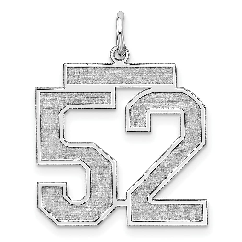 925 Sterling Silver Number 52 Charm Necklace - Laser Etched Pendant for Women - Elegant Personalized Jewelry Gift for Her - Perfect for Birthdays, Anniversaries & Special Occasions