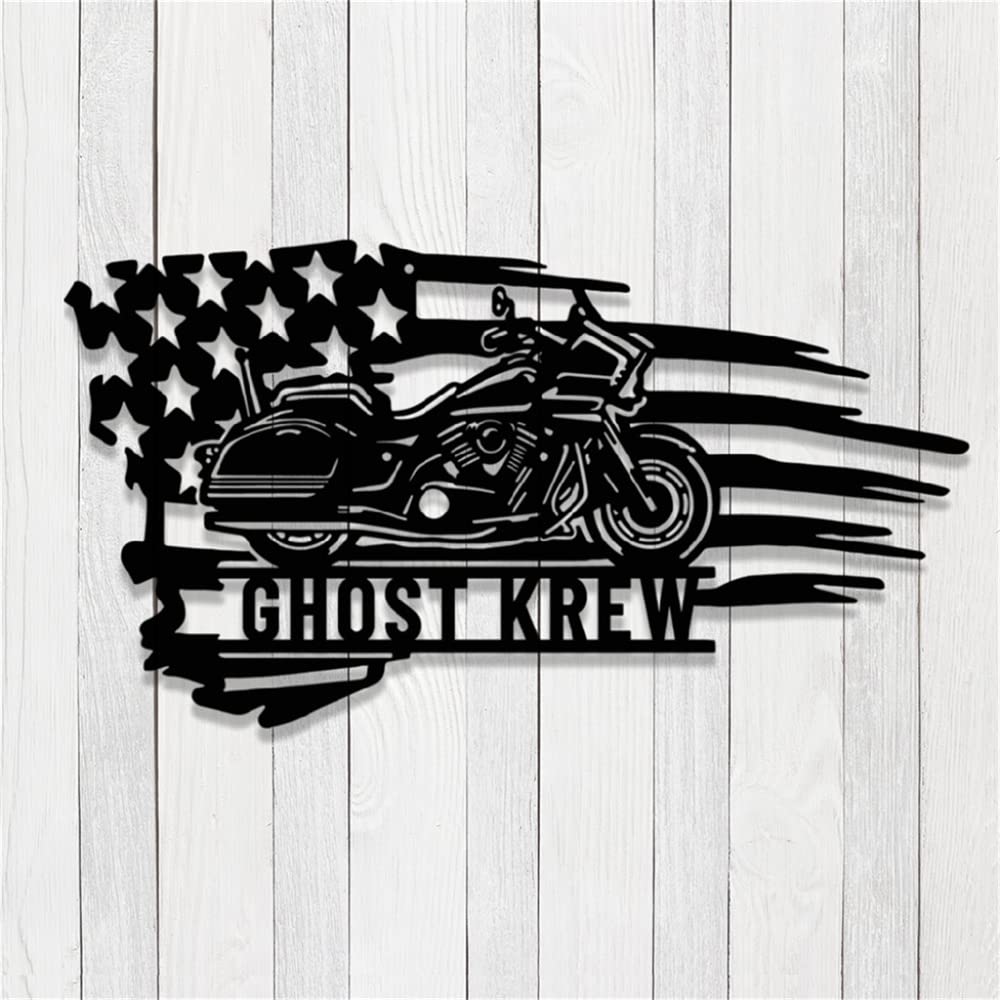 Custom Metal Motorcycle Motocross Sign - Personalized Biker Name Wall Art for Garage & Home Decor - 8 Inch Dirt Bike Rider Gift for Living Room, Man Cave & Housewarming - Unique Motorbike Themed Decoration for Motorcycle Enthusiasts