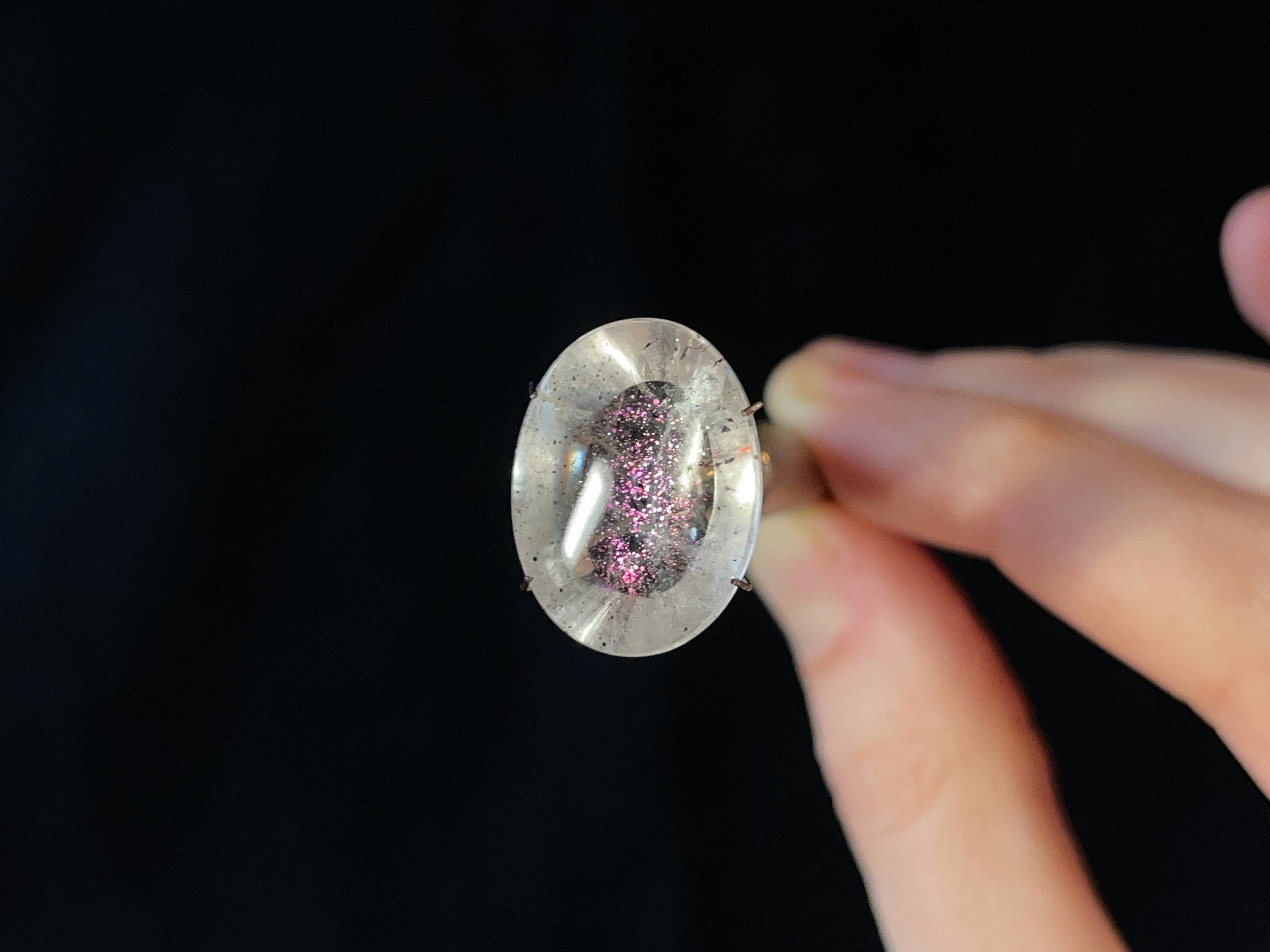 Natural Pink Fire Quartz Cabochon Oval Gemstone for Jewelry Making - Semi Precious Stone for Rings, Necklaces & DIY Crafts - Healing Crystal for Meditation & Energy Work