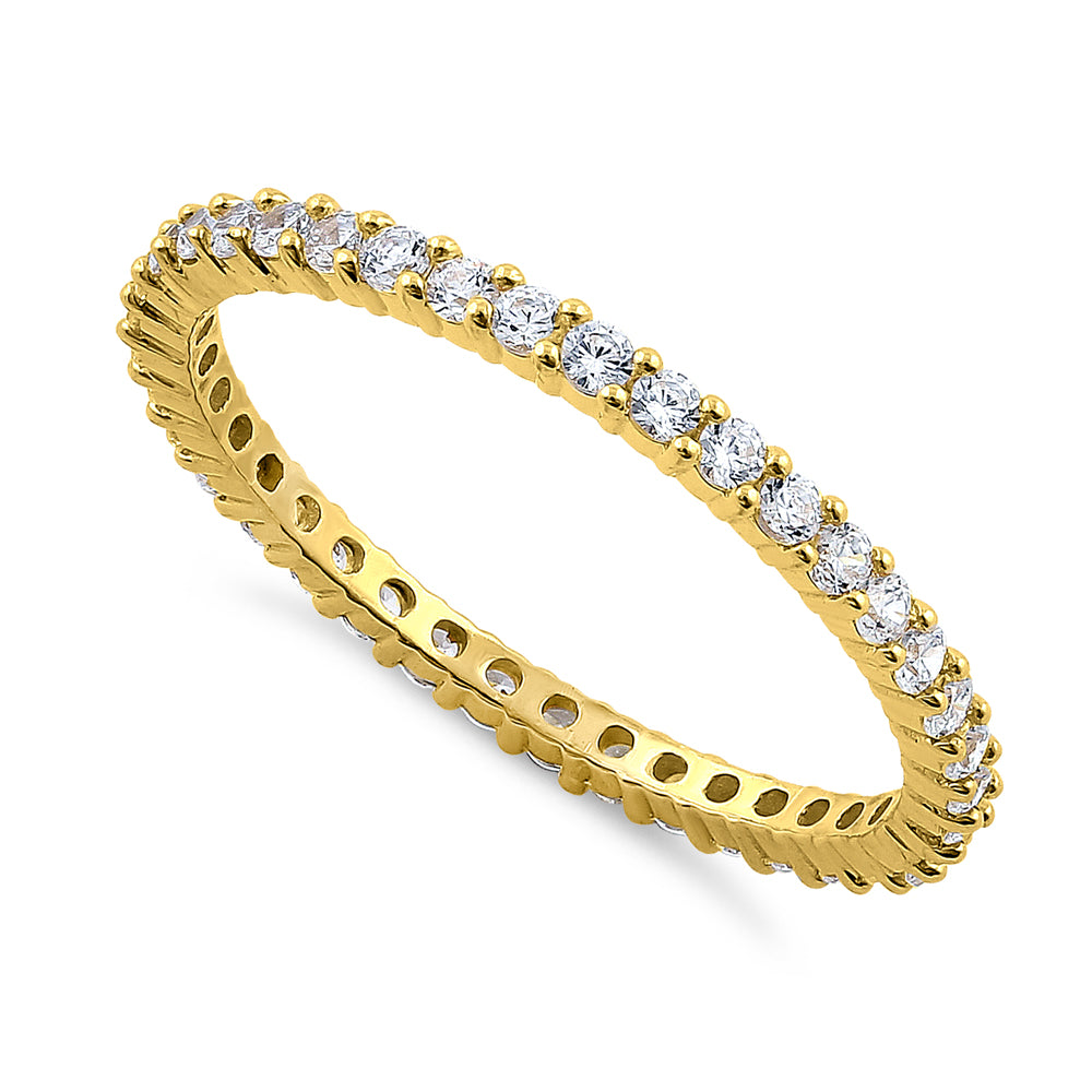 14K Yellow Gold Round Eternity Diamond Band - 0.70 ct. Wedding Ring for Women, Anniversary Gift, Bridal Jewelry for Everyday Wear & Special Occasions